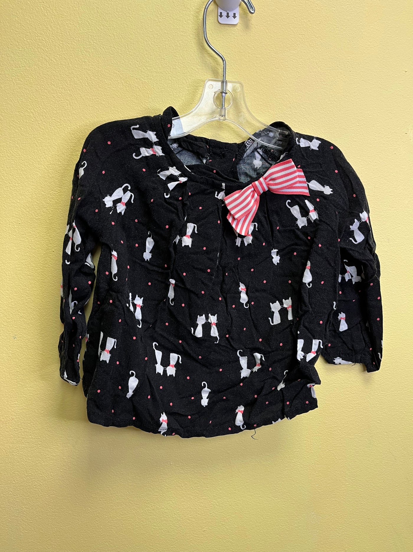 Girls 12-18 mo Kitty Long Sleeve Top