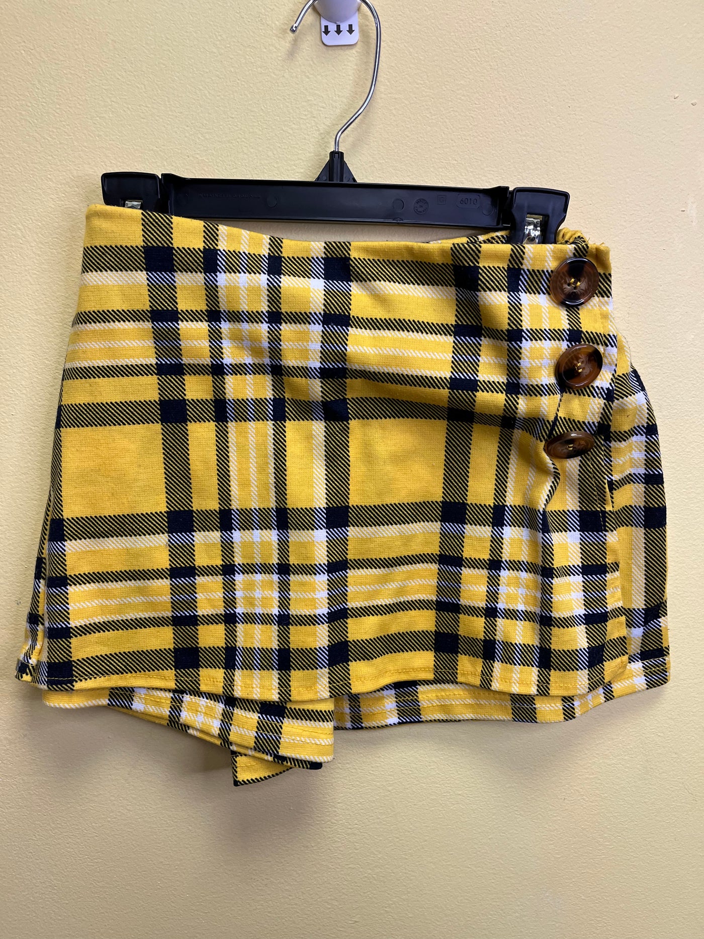 Girls 10/12 Yellow Plaid Skirt