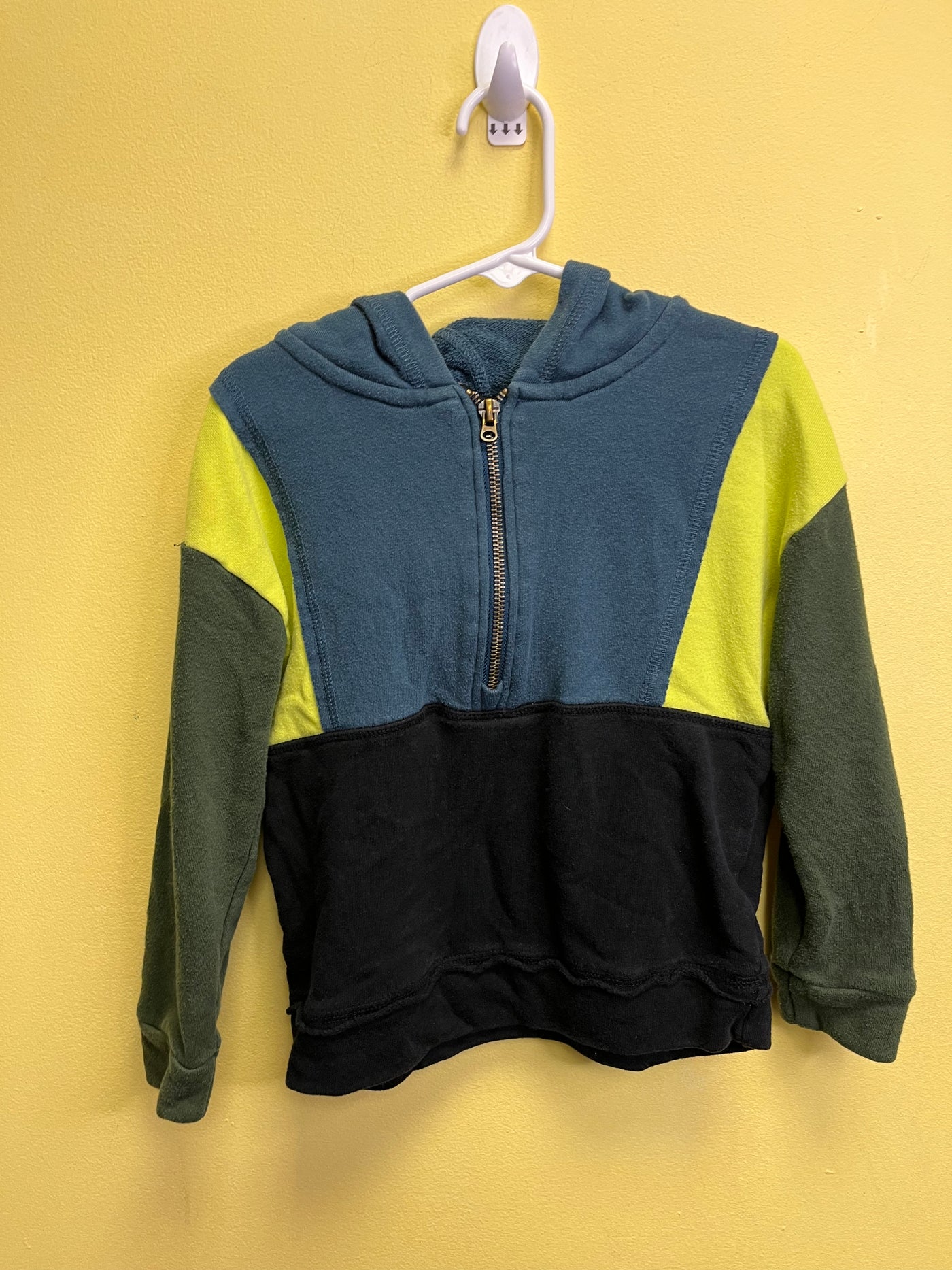 Boys 5T Blue and Yellow Zip Up Hoodie