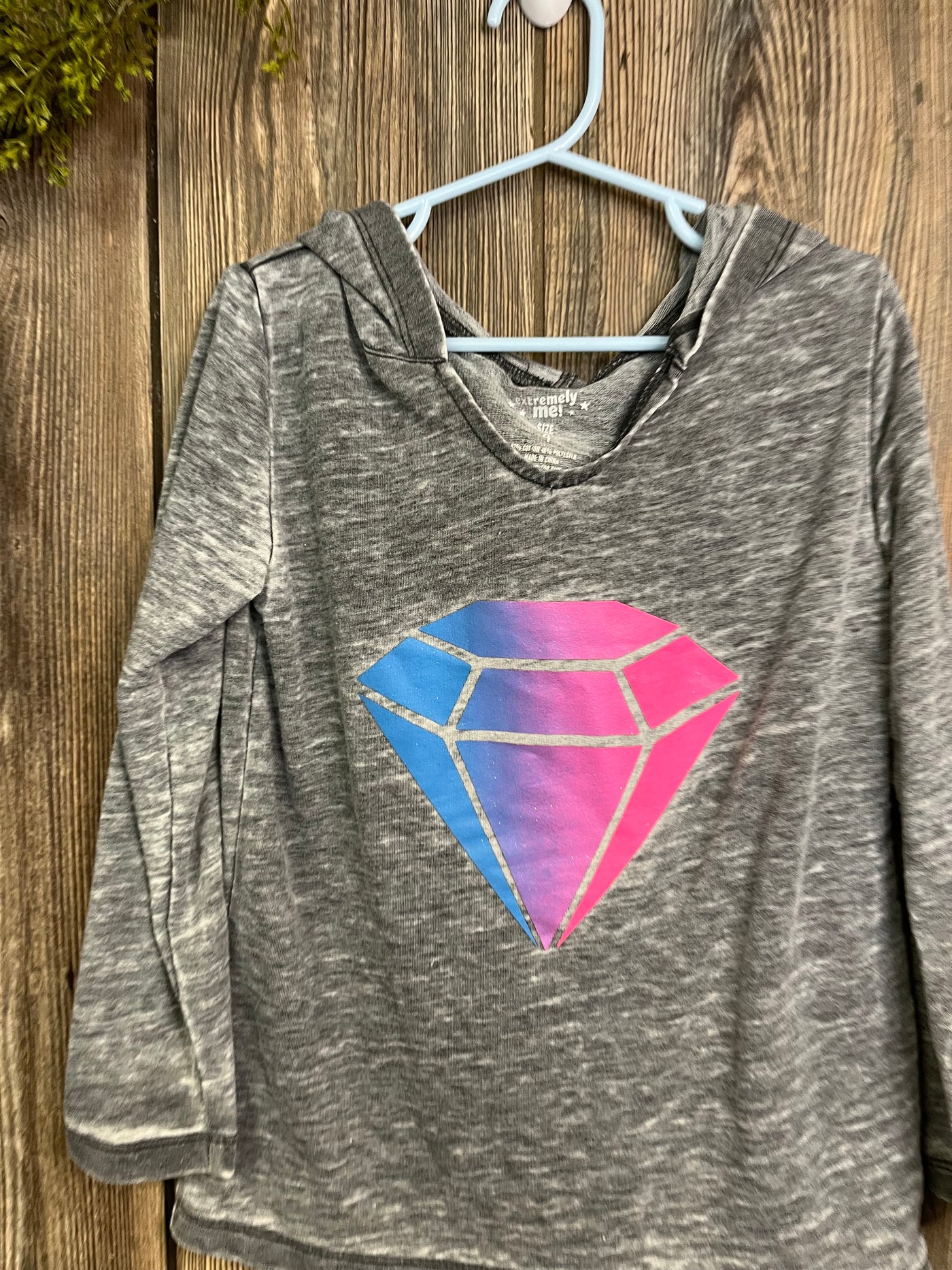 Girl 4 Gray Jewel Long Sleeve Shirt