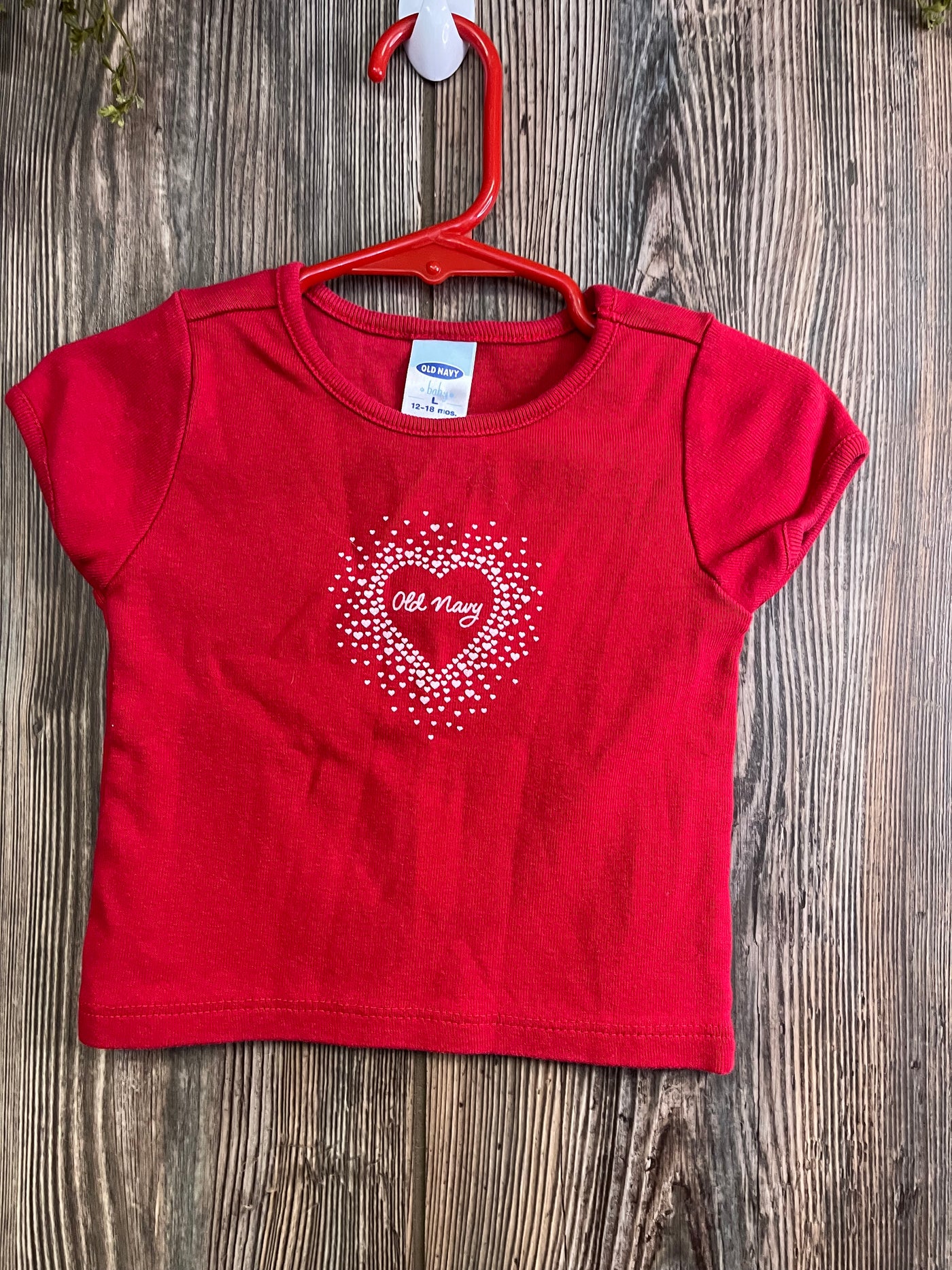 Girl 12-18 mo Red Heart Short Sleeve Shirt