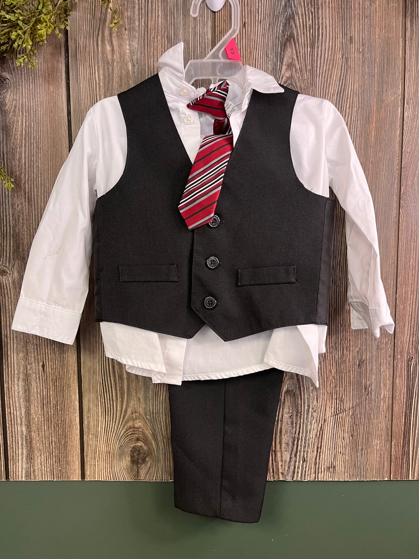 Boys 18 mo Suit with Red Tie