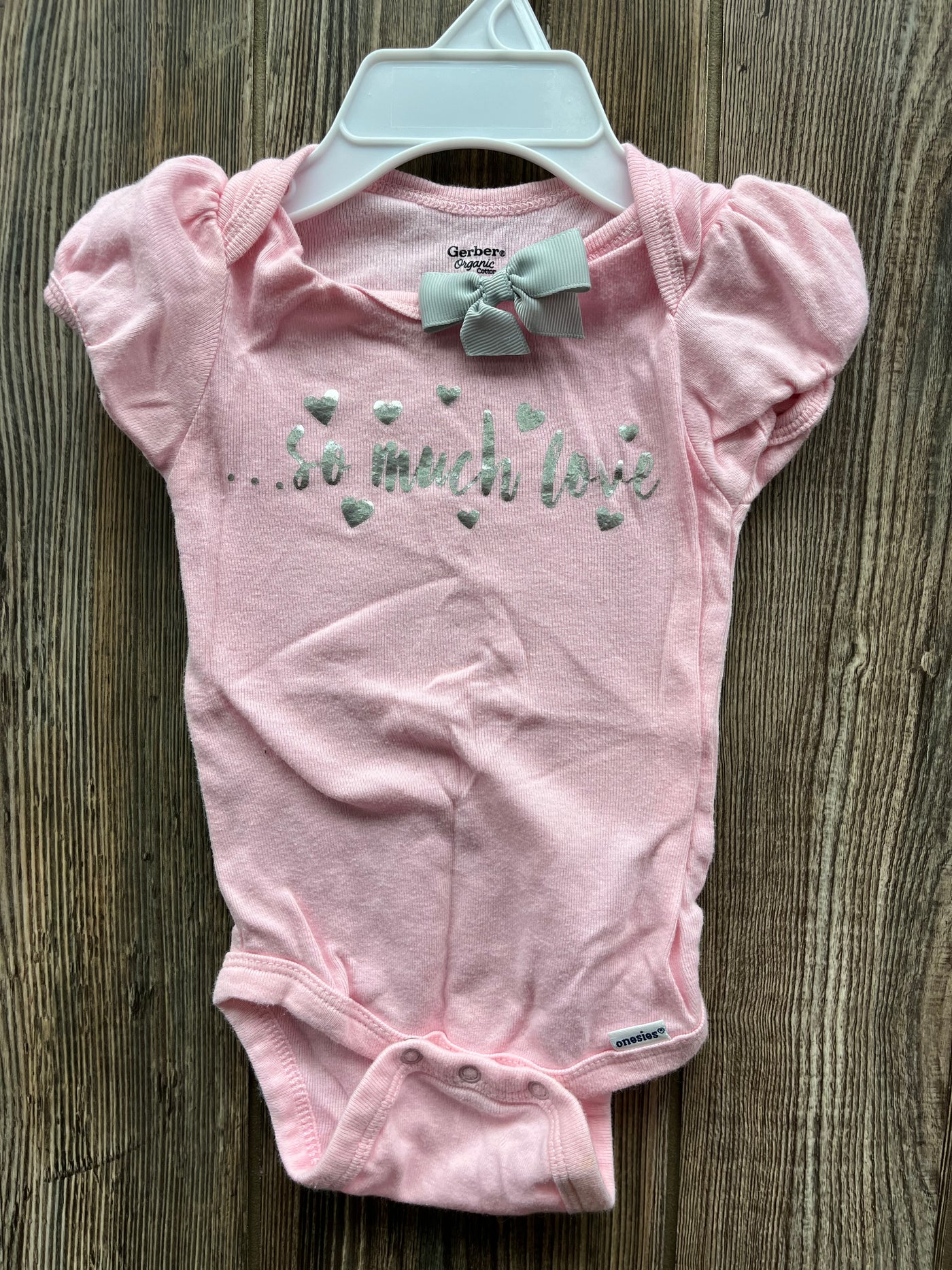 Girl 3-9 mo So Much Love Onesie