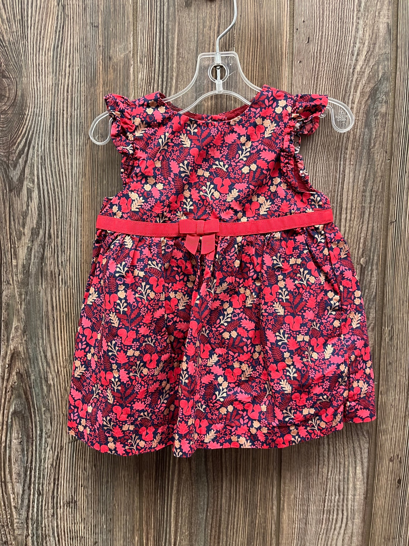 Girl 3-6 mo Pink Squirrel Dress