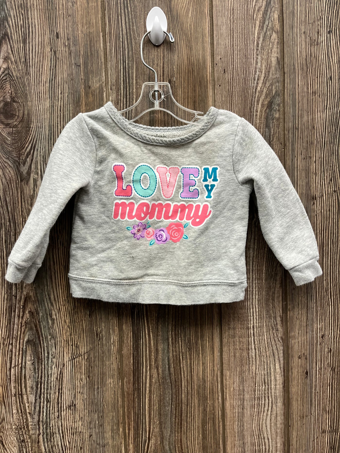 Girl 6-9 mo Gray Long Sleeve Mommy Sweatshirt