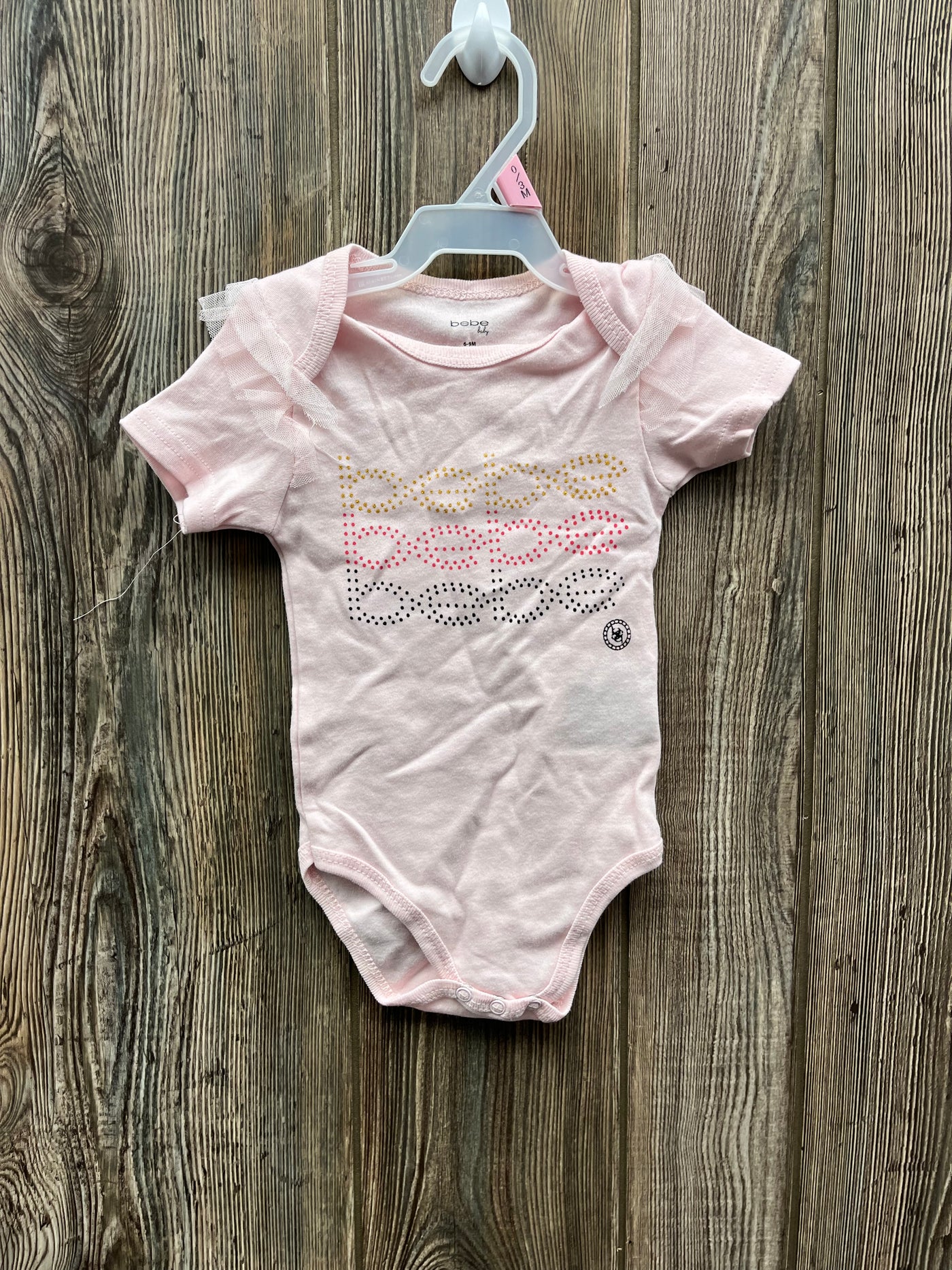 Girl 6-9 mo Light Pink Bebe Onesie