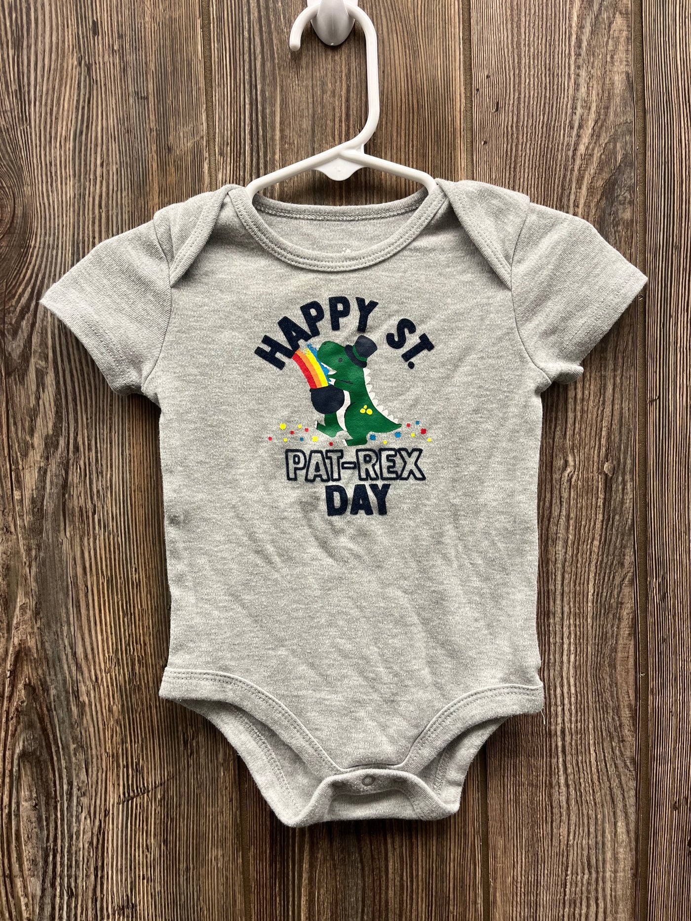 Boy 6-9 mo First St Pat Rex Onesie