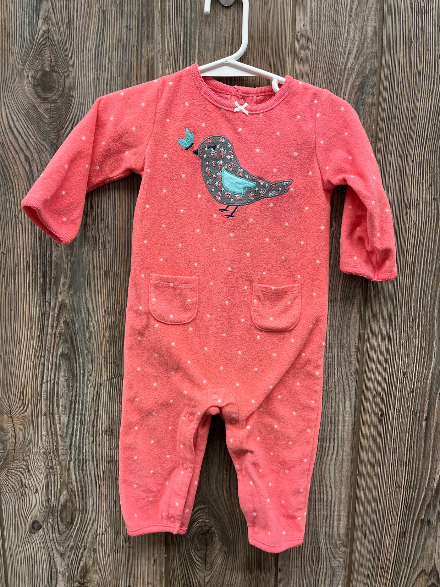 Girl 9 mo Bird Fleece Outfit