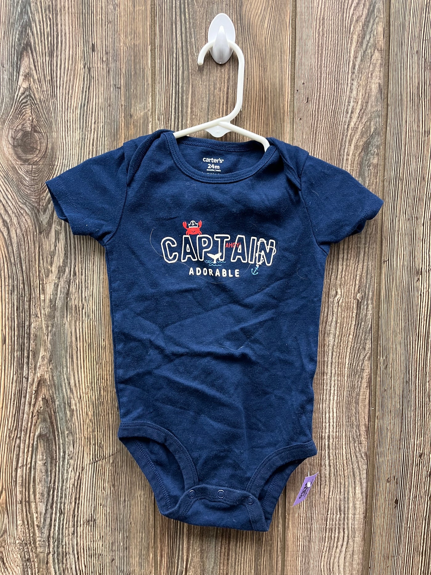 Boys 24 mo Captain Short Sleeve Onesie