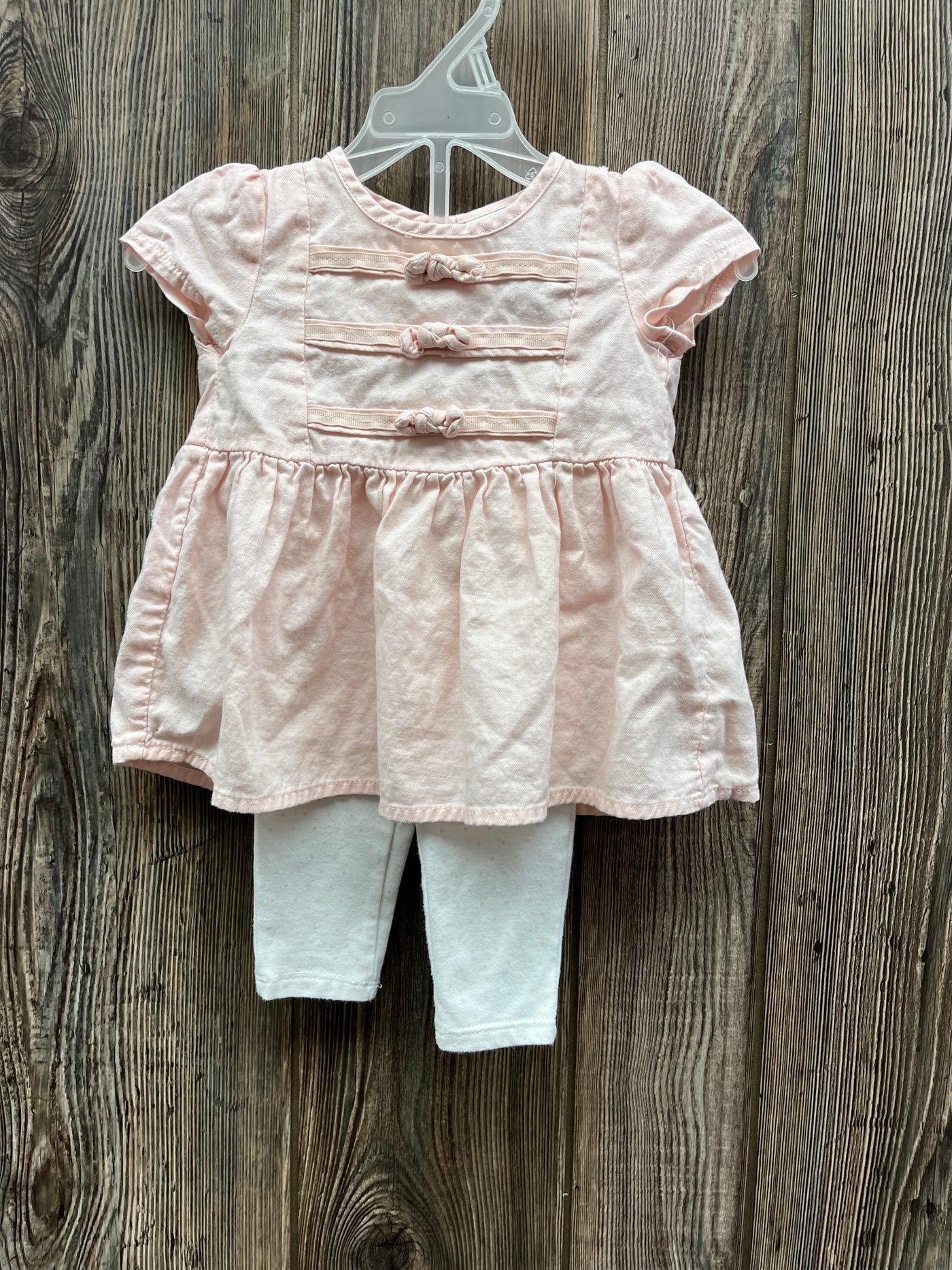 Girl 3-6 mo Pink Outfit with Bows