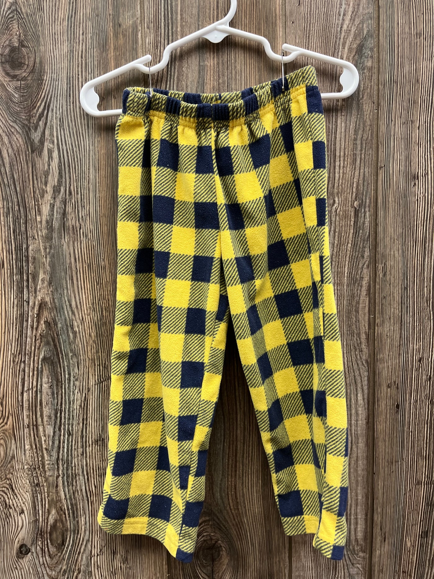 Boys 3T Yellow Navy Checked  PJ Bottoms