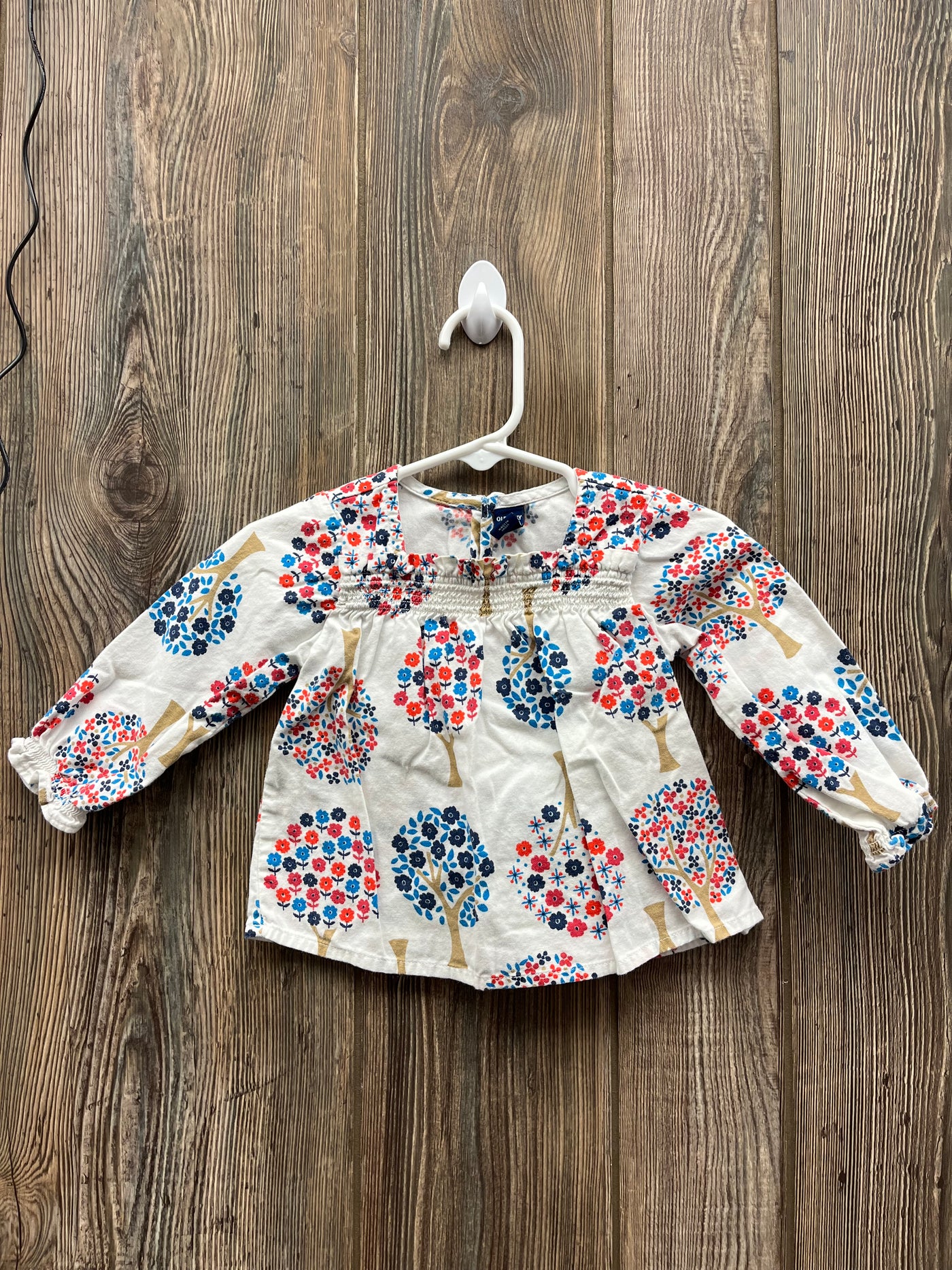 Girl 6-12 mo Flower Trees Long Sleeve Shirt