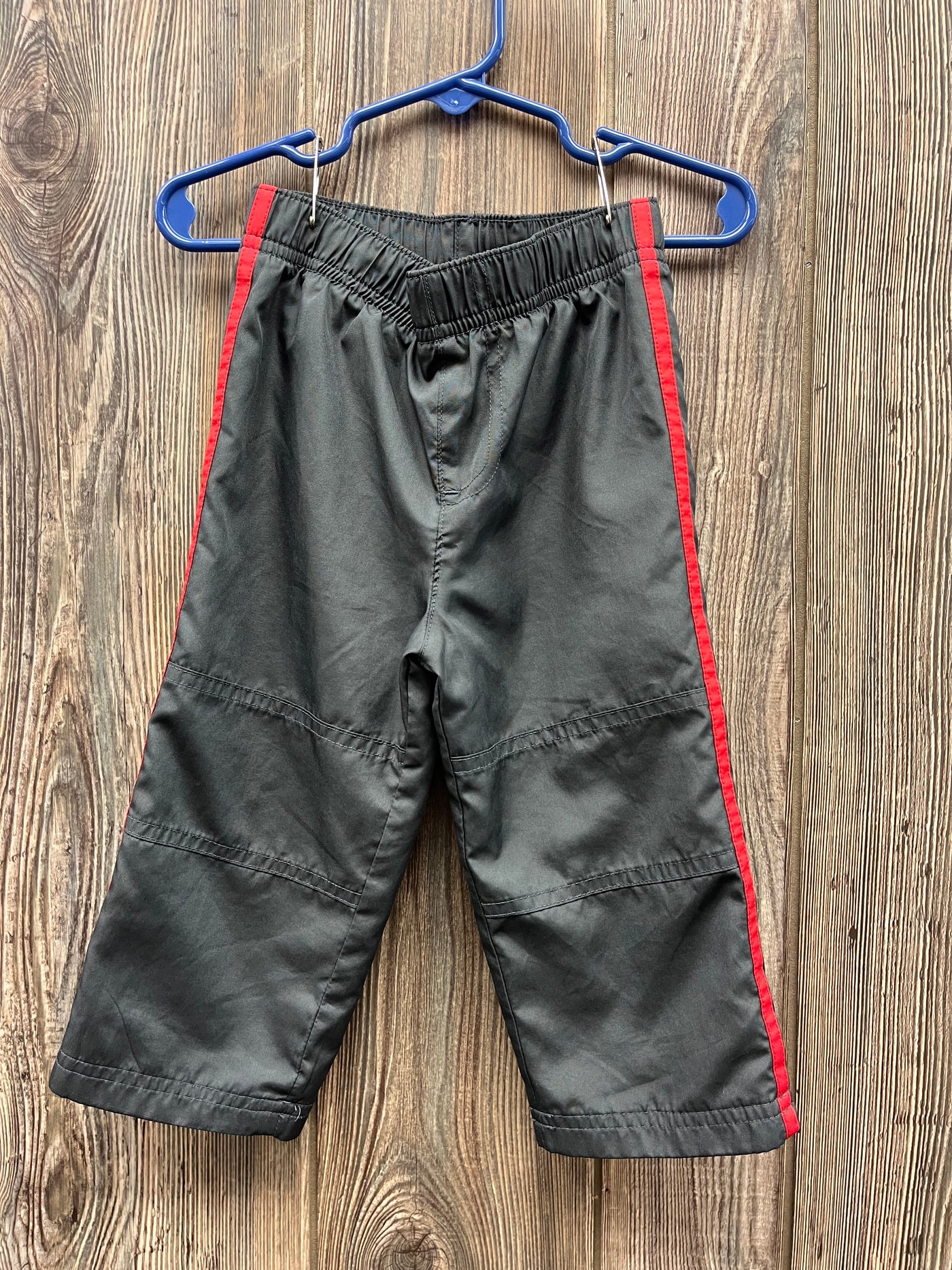 Boys 18 mo Dark Gray Pull On Pants with Red Stripe