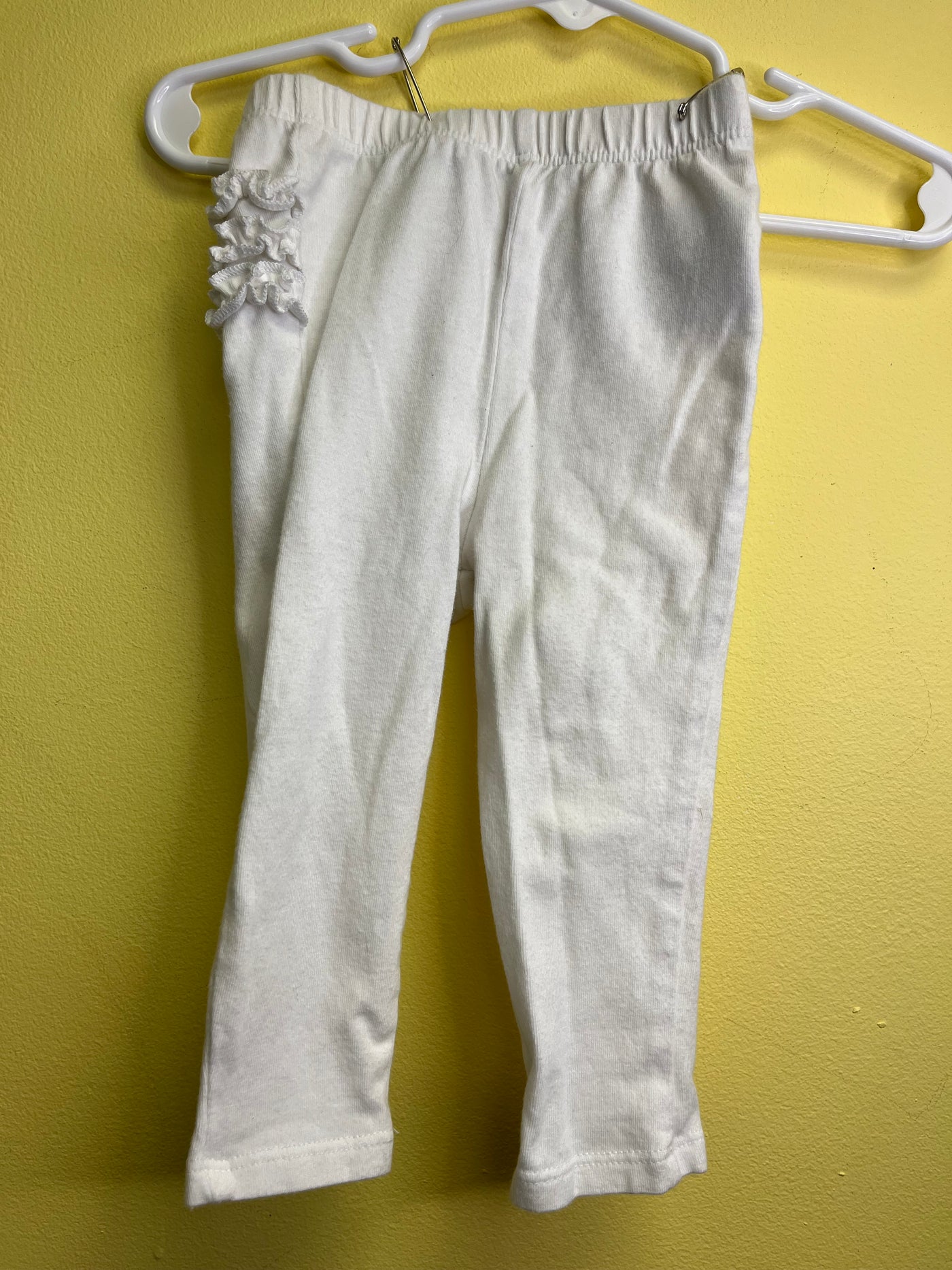 Girls 12-18 mo Cream Pull On Pants with Ruffles on the Butt