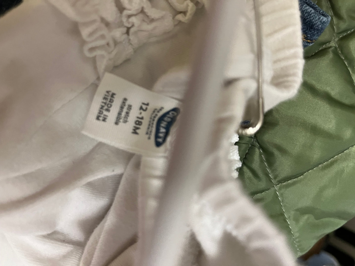 Girls 12-18 mo Cream Pull On Pants with Ruffles on the Butt