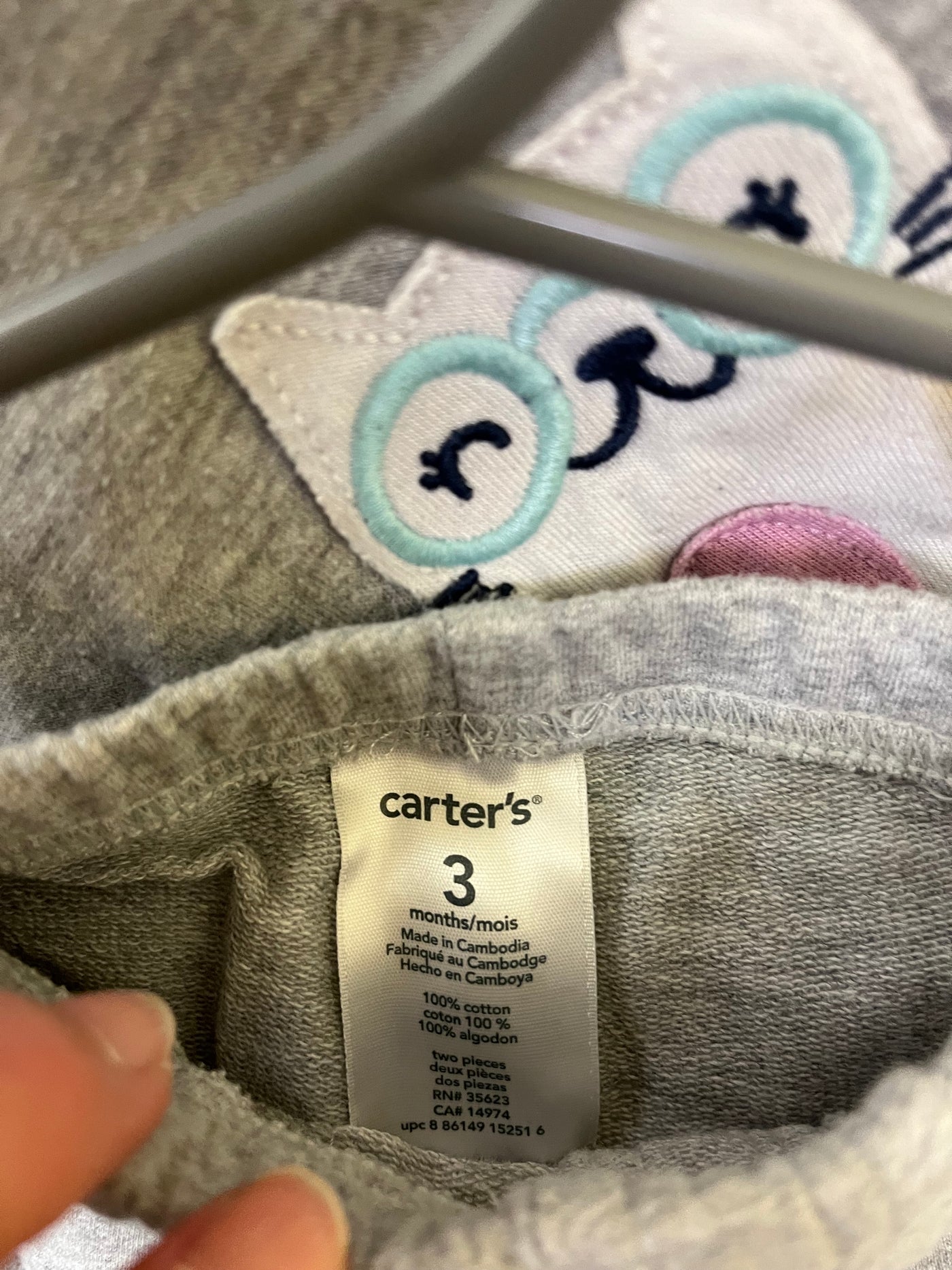 Girls 3 mo Gray Shorts