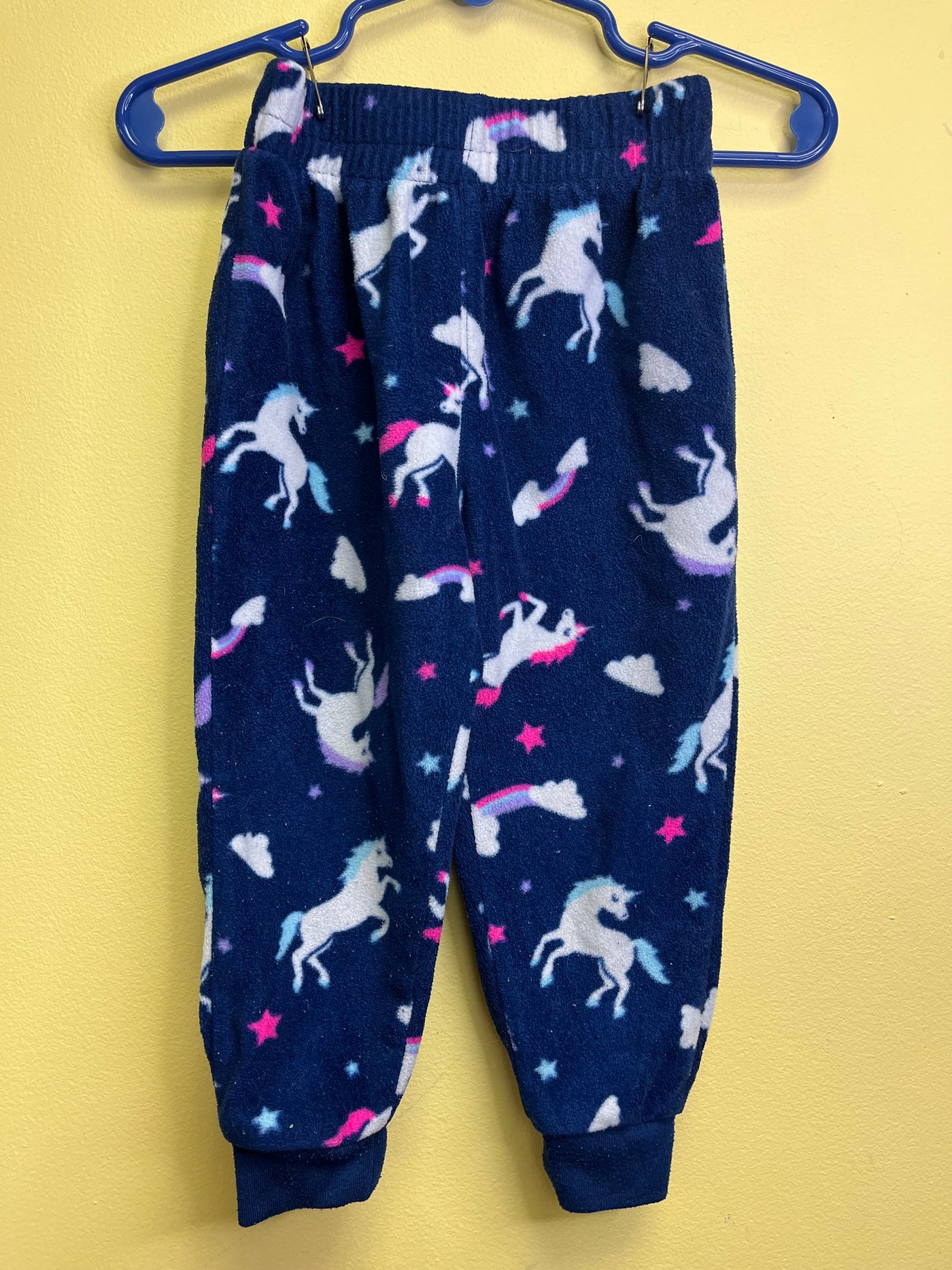 Girls 2T Blue with Unicorns Fleece Pants - Pajama Pants