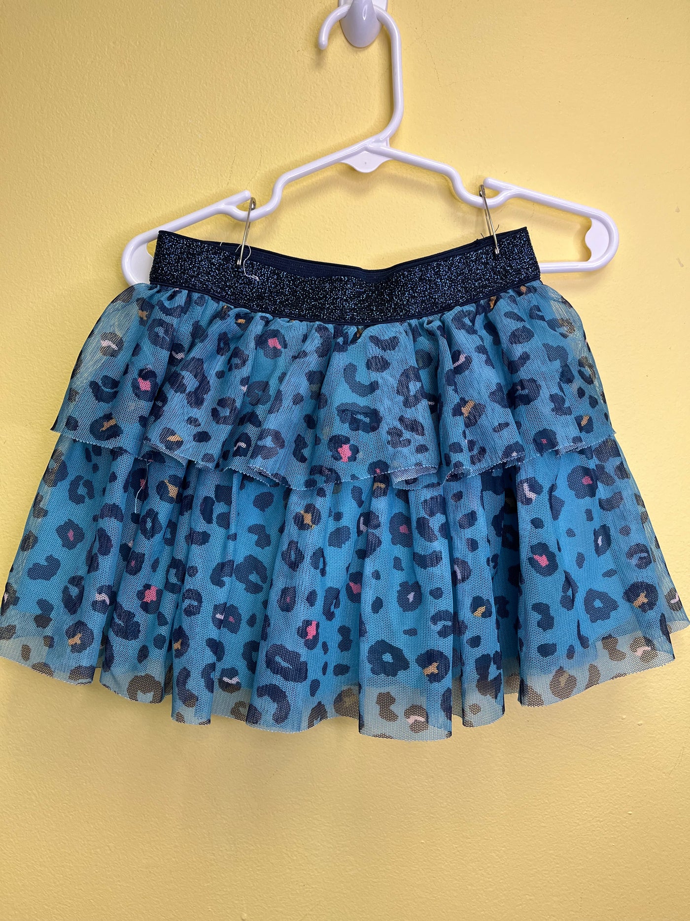 Girls 4 Blue Cheetah Skirt