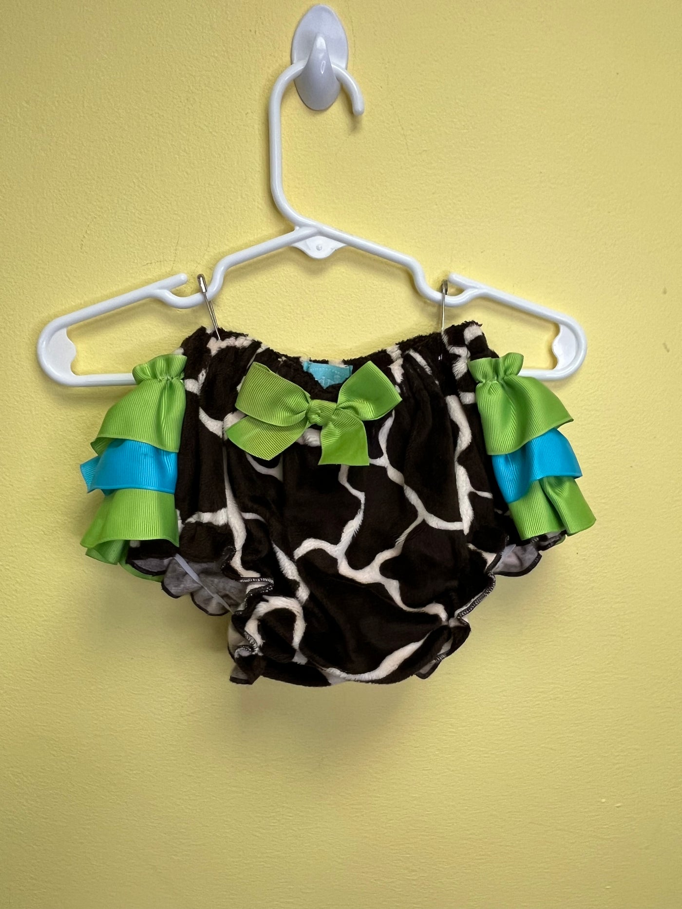 Girl 0-6 mo Giraffe Diaper Cover Bummie with Ruffles