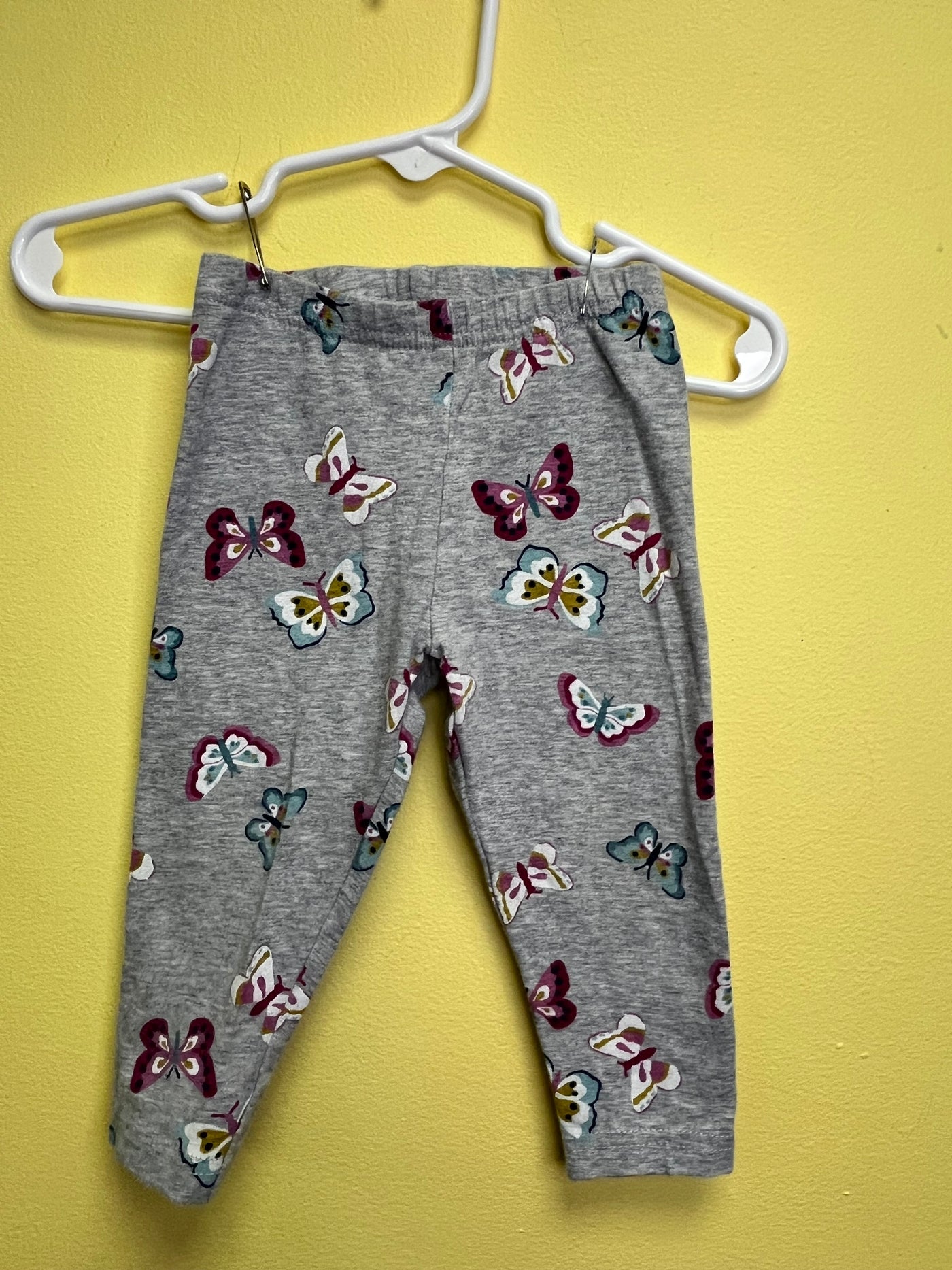 Girls 12 mo Gray Pants with Butterflies