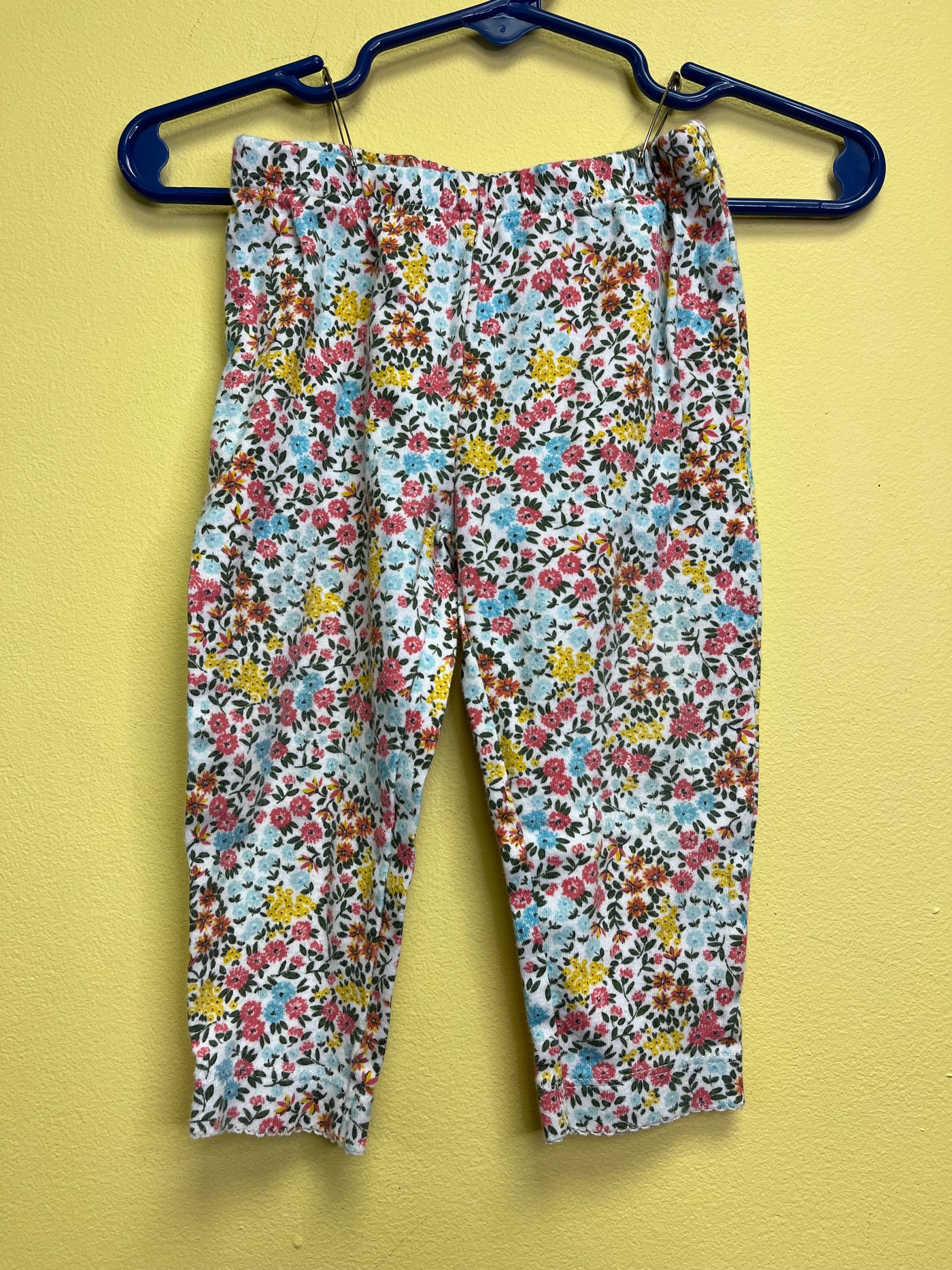 Girls 12 mo Cream Pants with Flowers