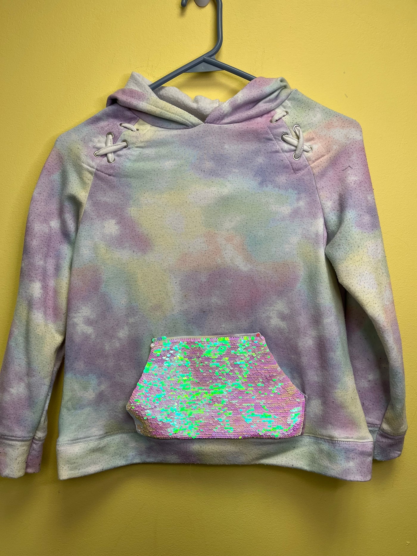 Girl 12 Tye Dye Hoodie with Sequence