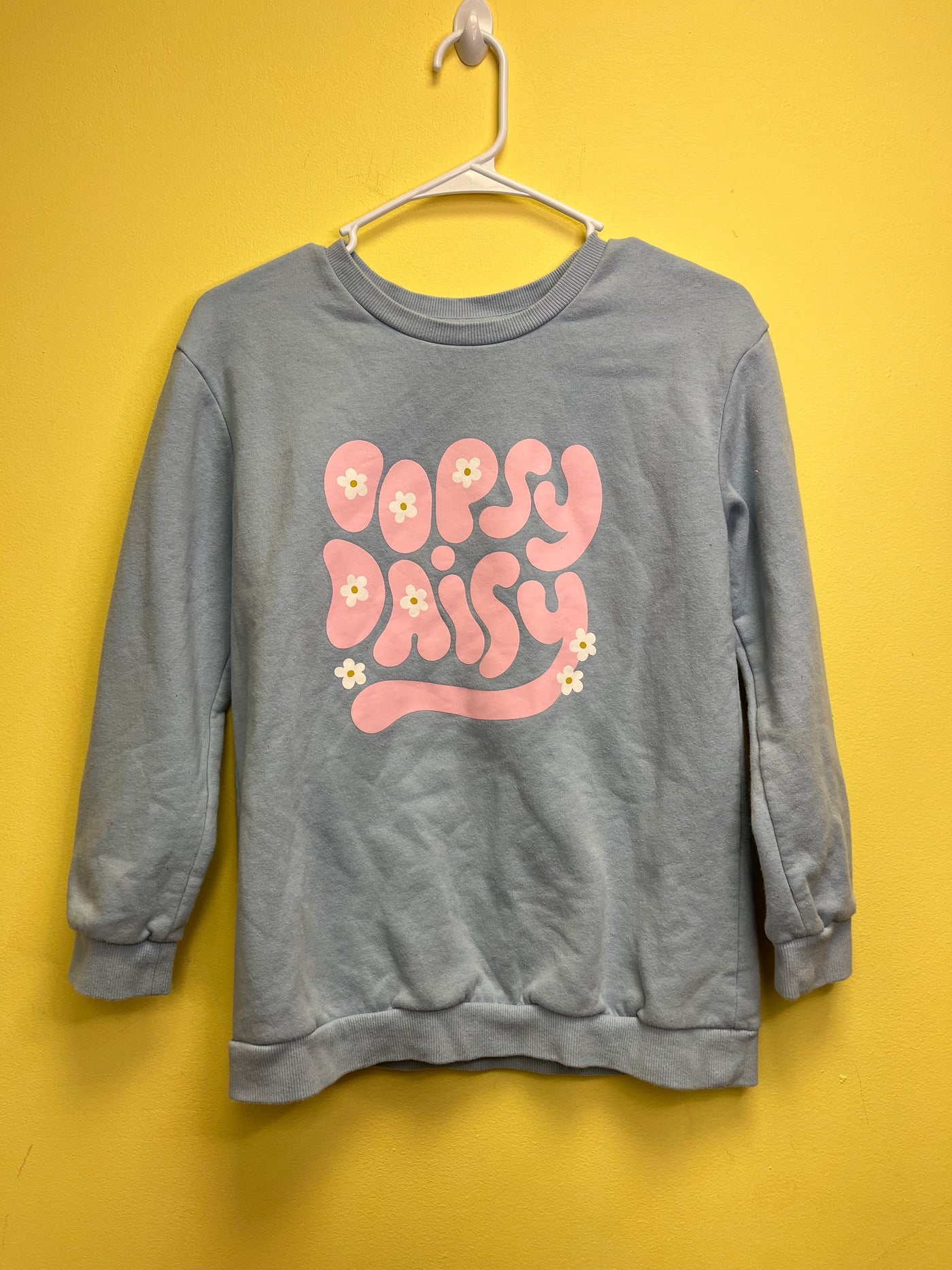 Girls 10/12 Gray Long Sleeve Sweatshirt Oopys Daisy