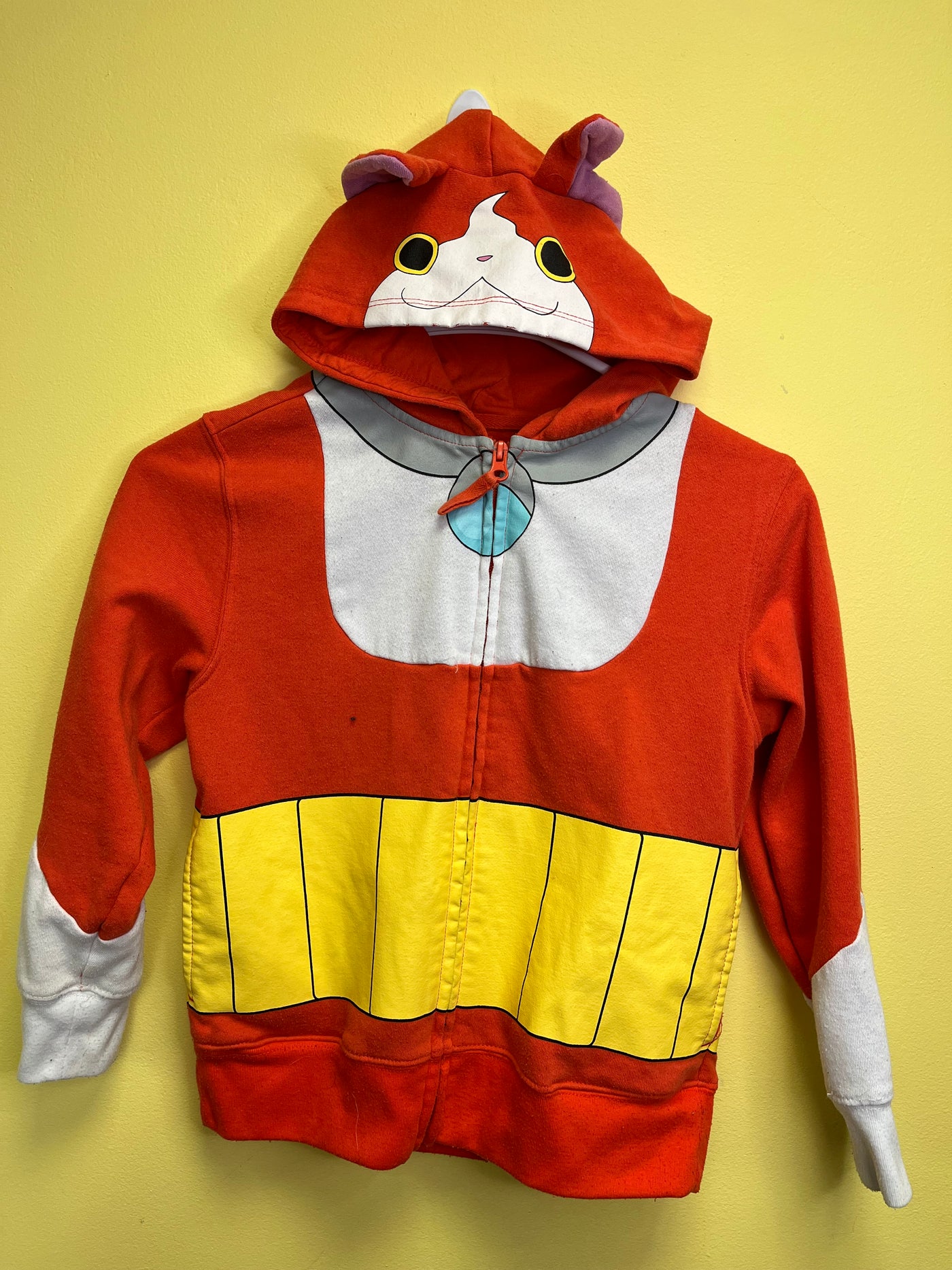 Boys 5/6 Red Yo kai Watch Zip Up Hoodie