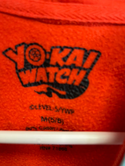 Boys 5/6 Red Yo kai Watch Zip Up Hoodie