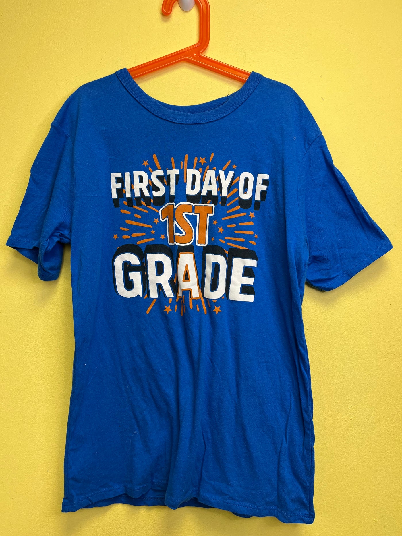 Boys 10/12  Blue 1st Grade Short Sleeve Top