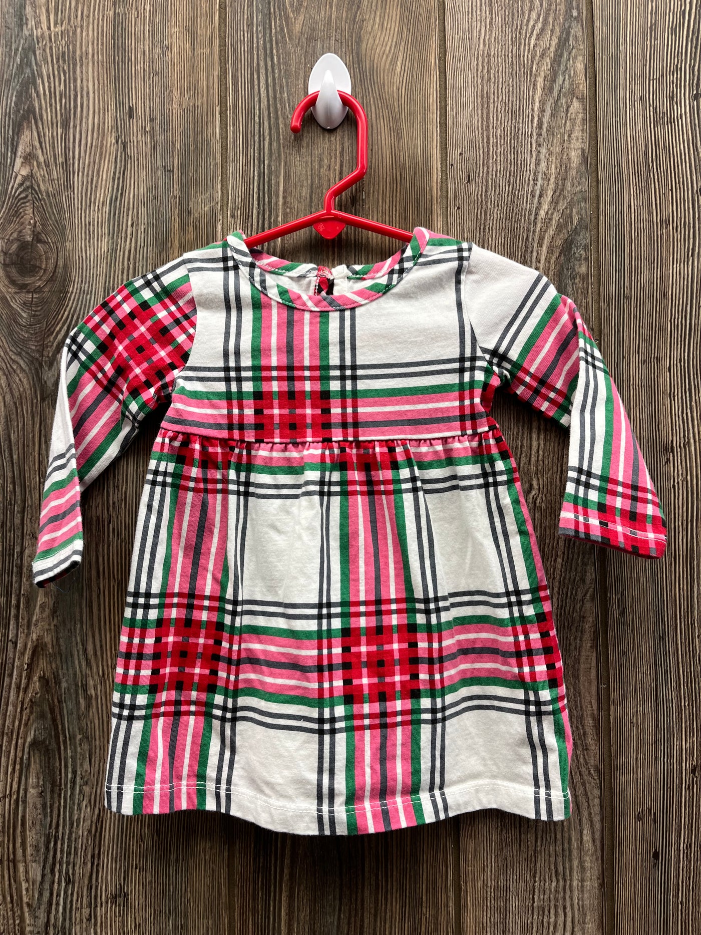 Girl 6-9 mo Pink Plaid Dress