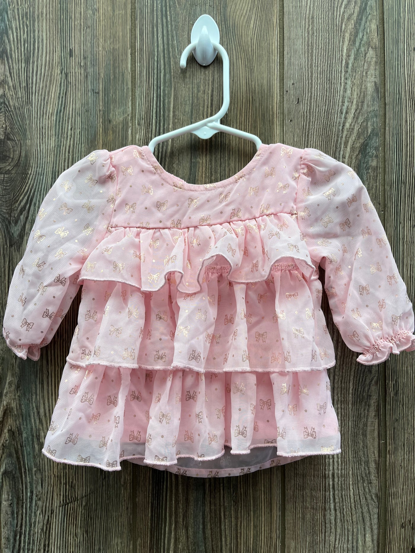 Girl 0-3 mo Pink Ruffles Shirt