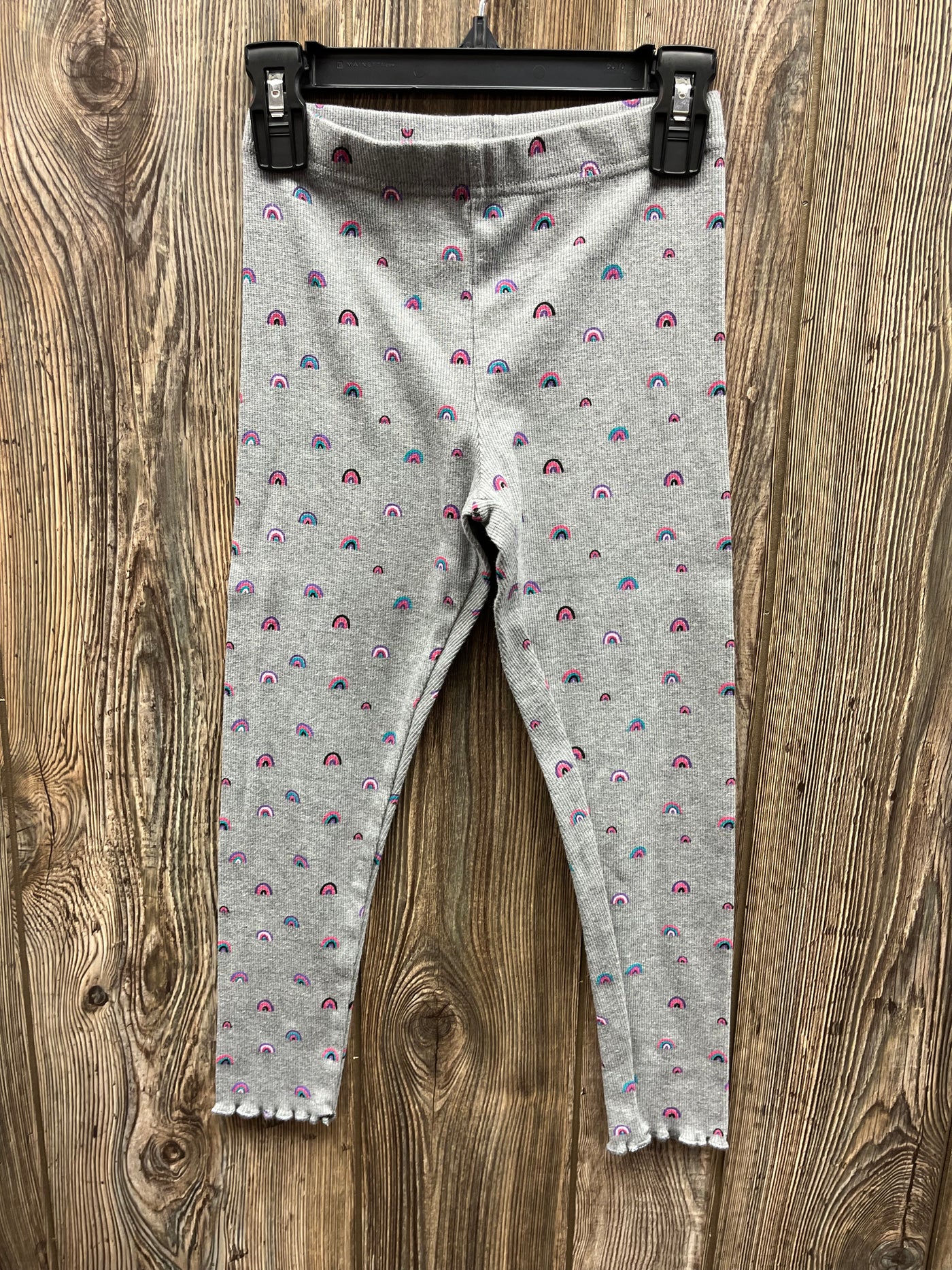 Girls 7 Gray Rainbow Pants Leggings