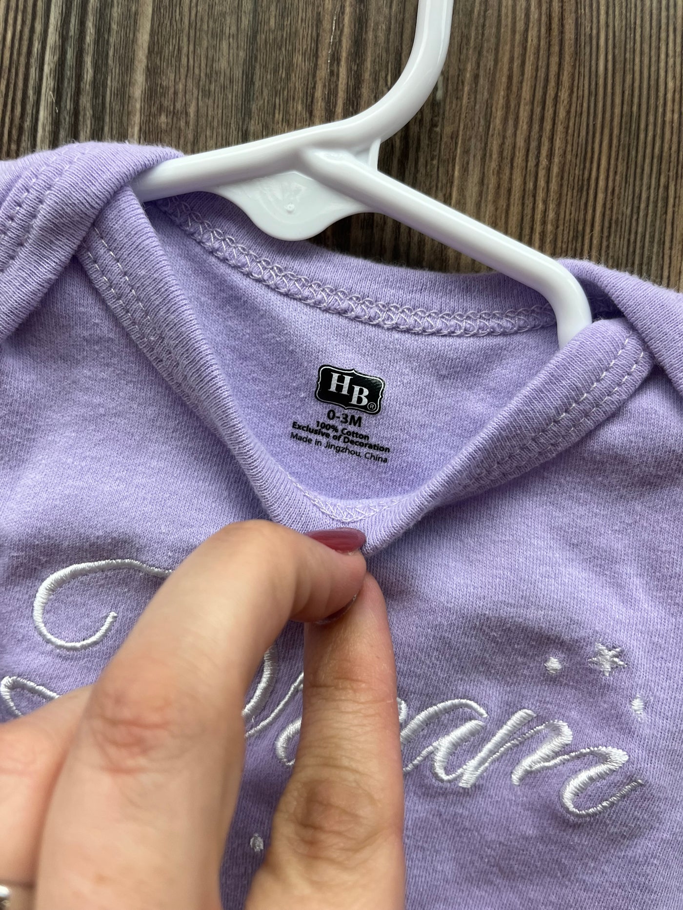 Girl 0-3 mo Purple Dream Long Sleeve Onesie