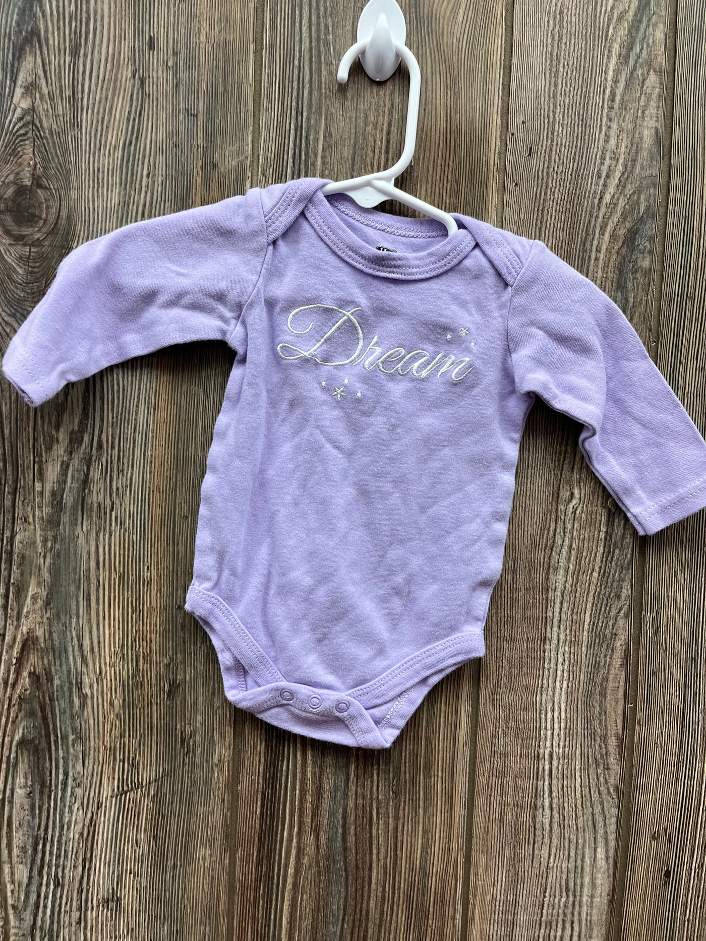 Girl 0-3 mo Purple Dream Long Sleeve Onesie