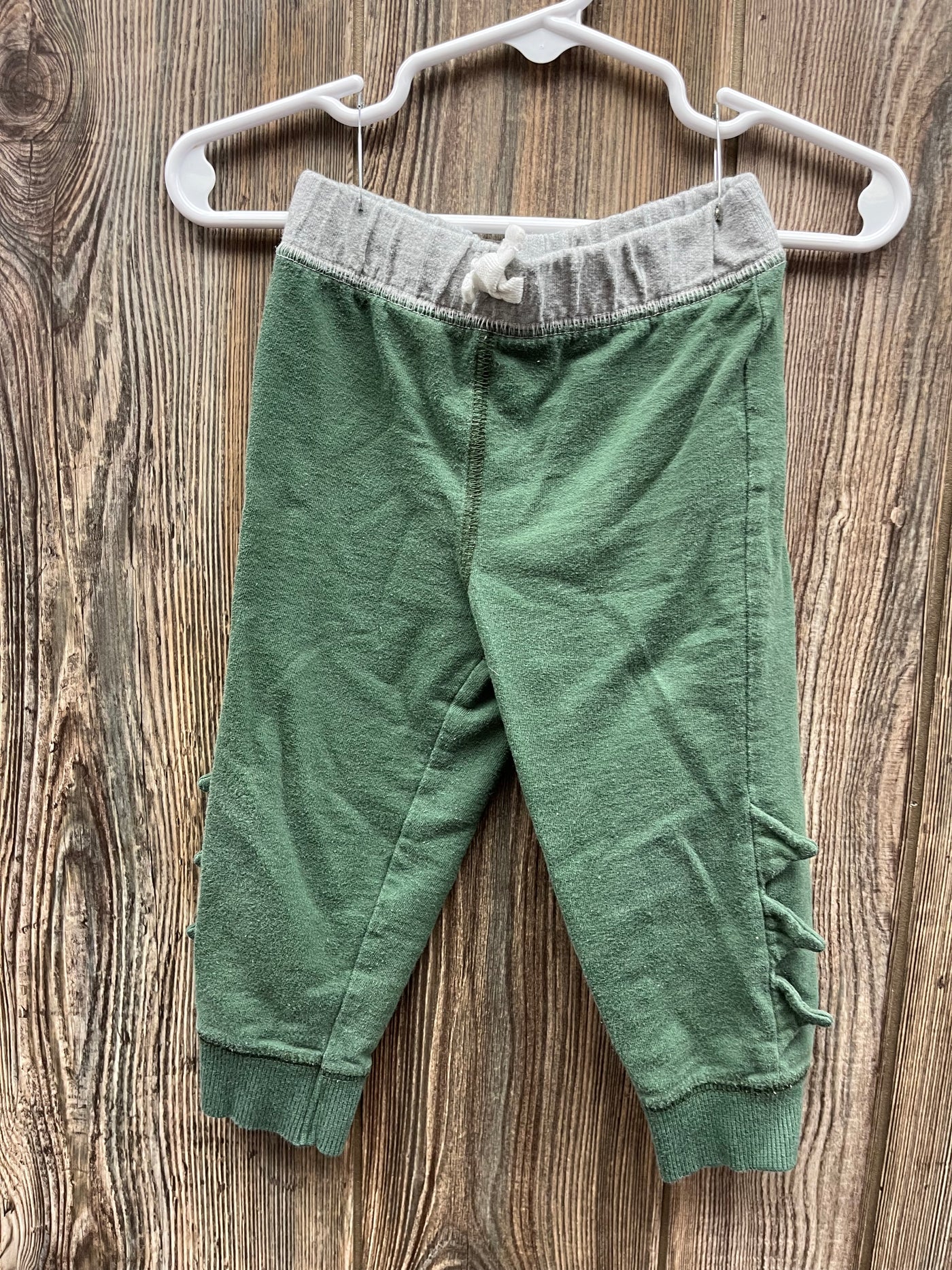 Boys 18 mo Green Pull On Sweatpants with Gray Waistband