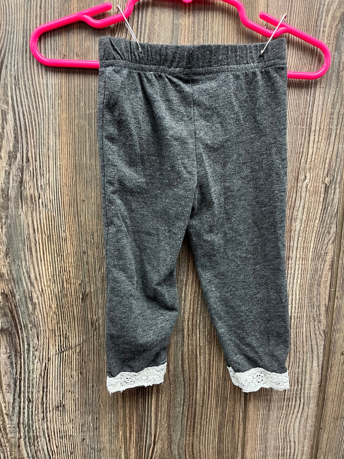 Boys 12 mo Gray Pull On Pants with lighter gray at ankles