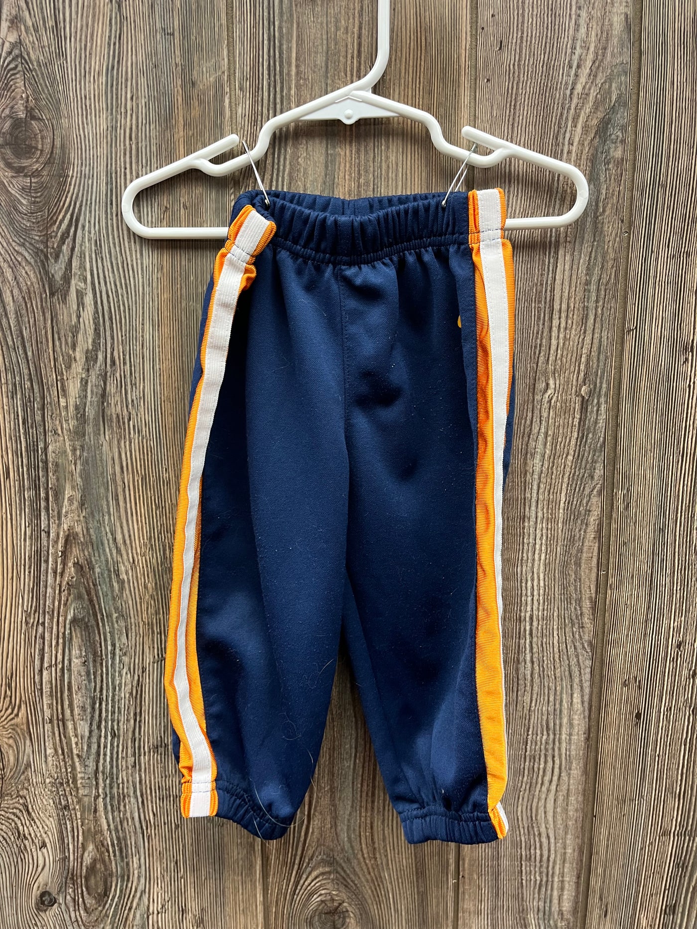 Boys 18 mo Blue Pull On Nike Sweatpants with Orange Stripe down legs