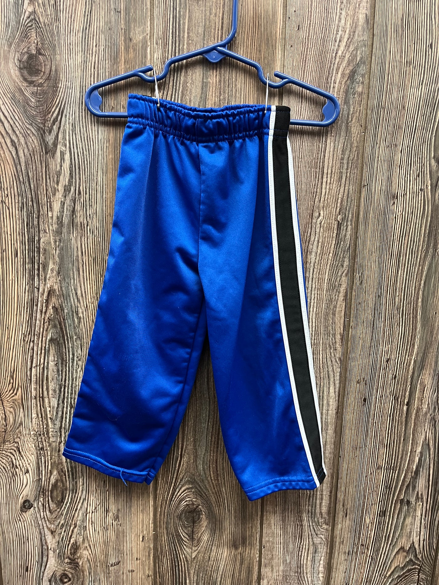 Boys 2T Blue Pull On Sweatpants with Black Stripe