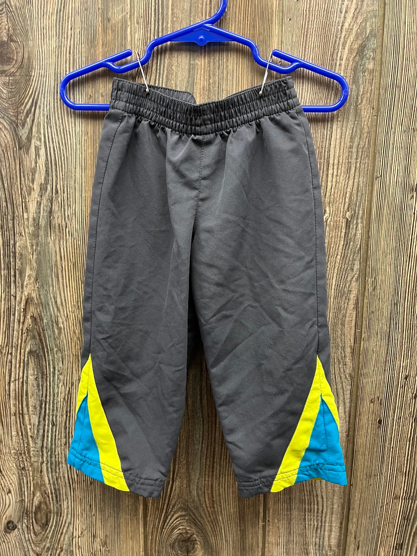 Boys 18 mo Black Pull On Joggers with Blue Yellow At Bottom