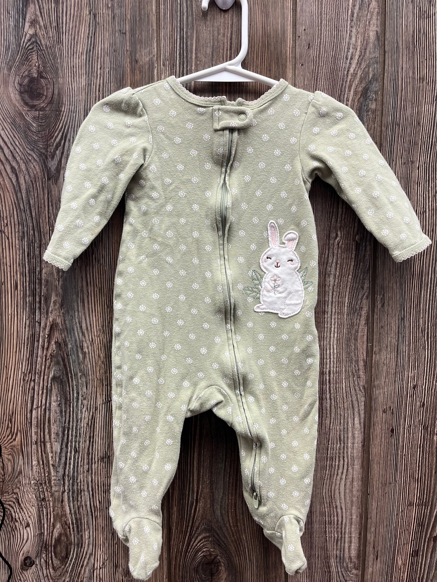 Girls 9 mo Green Bunny Sleeper