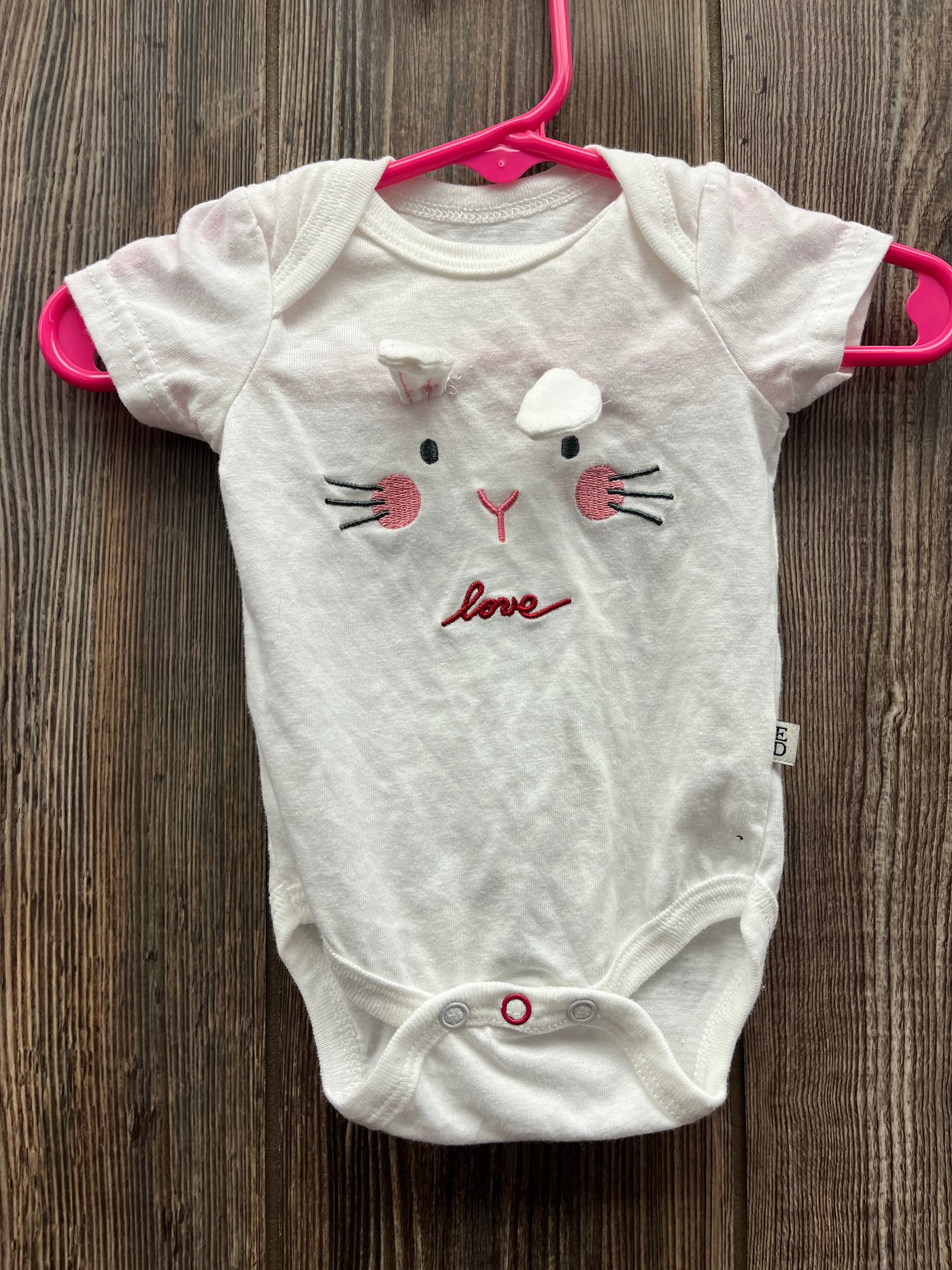 Girl NB Bunny Love Onesie