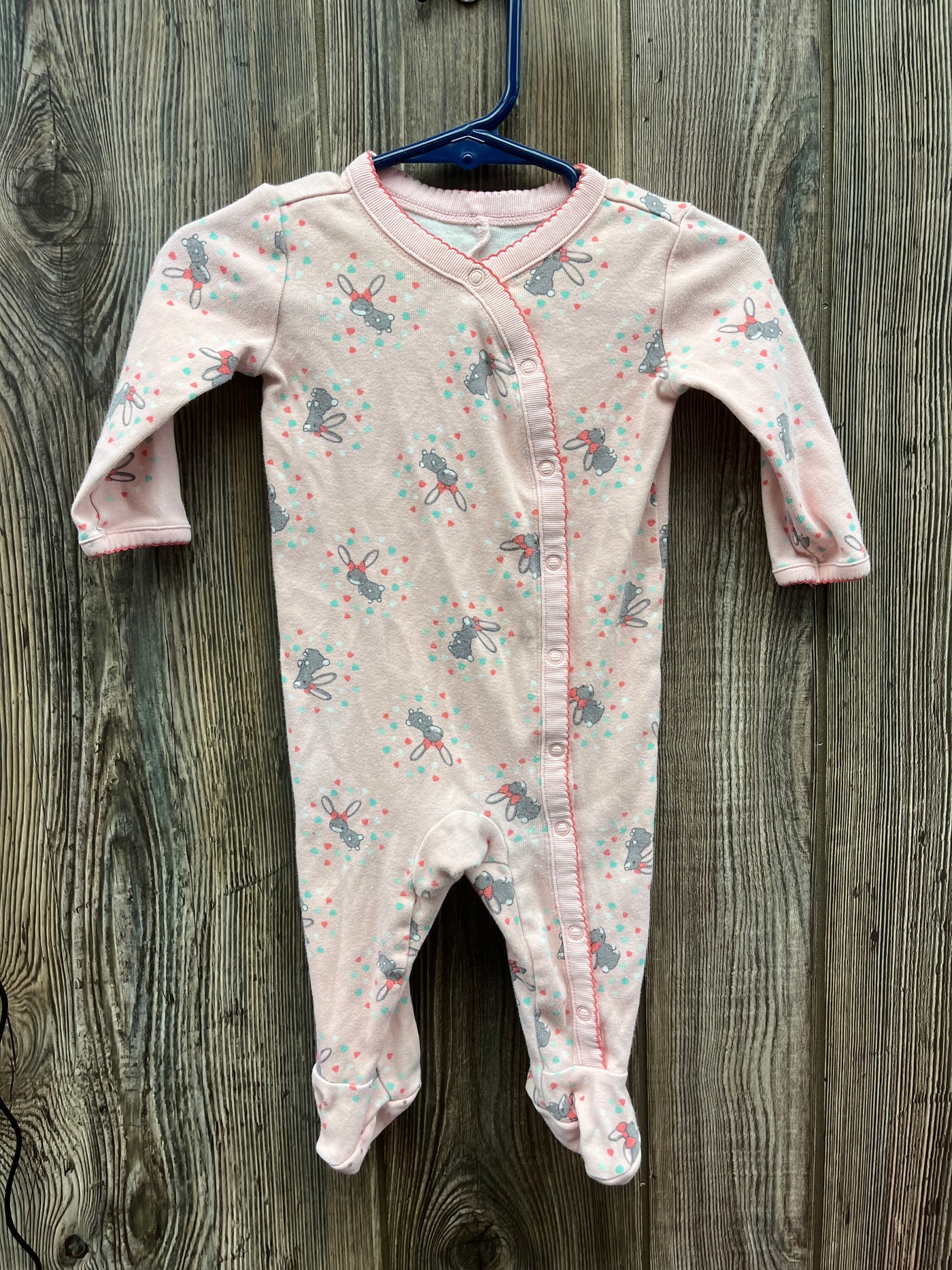 Girls 6-9 mo Pink Bunny Sleeper