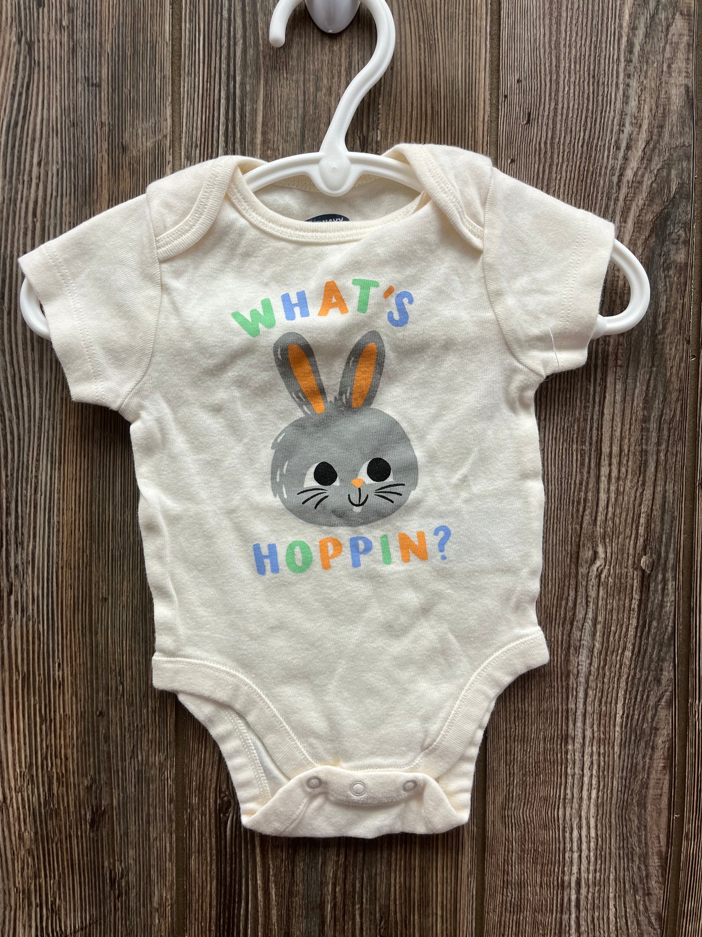 Boys 0-3 mo What's Hoppin Onesie