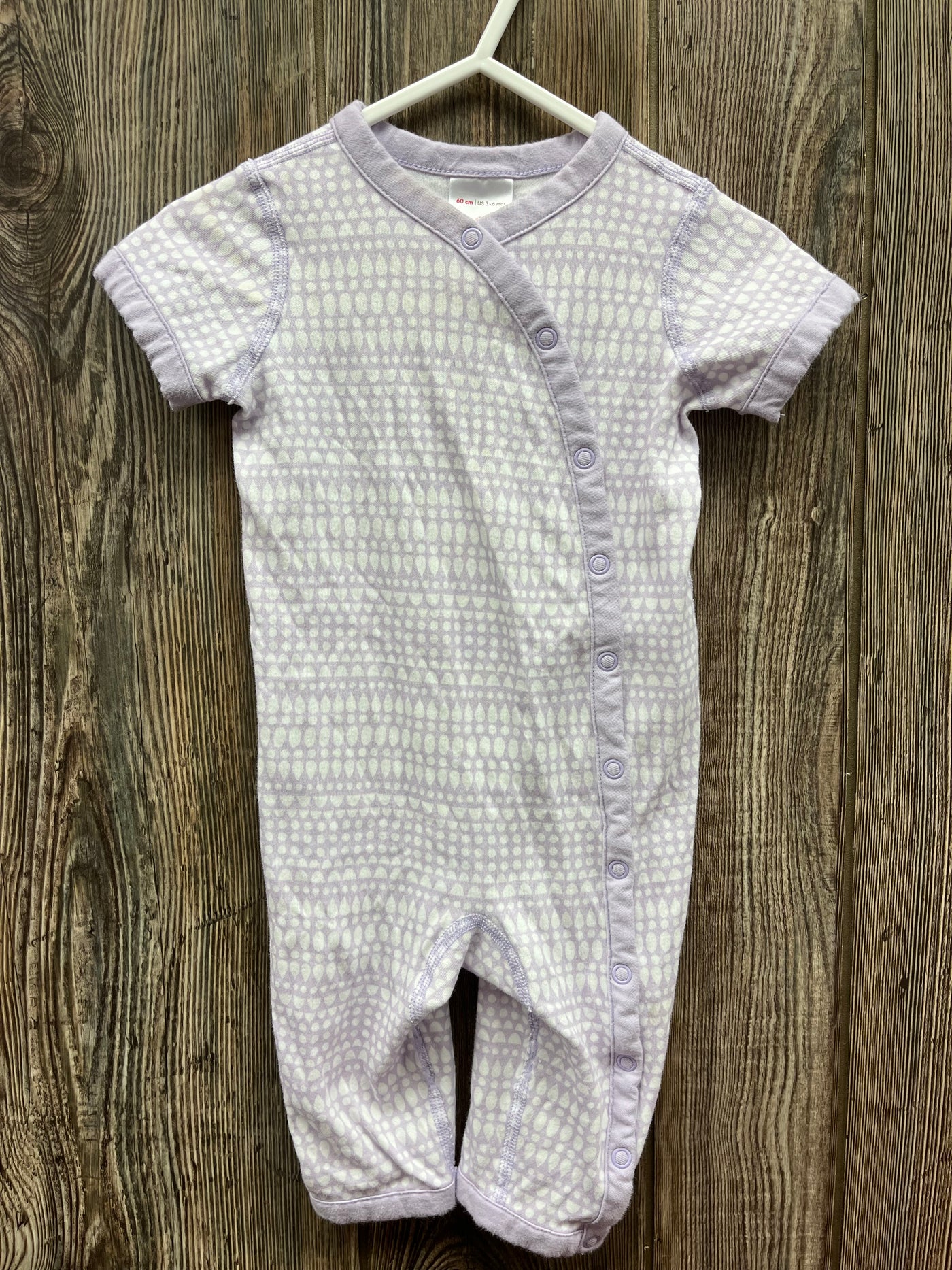 Girls 3-6 mo Hanna Anderson Purple and White Sleeper