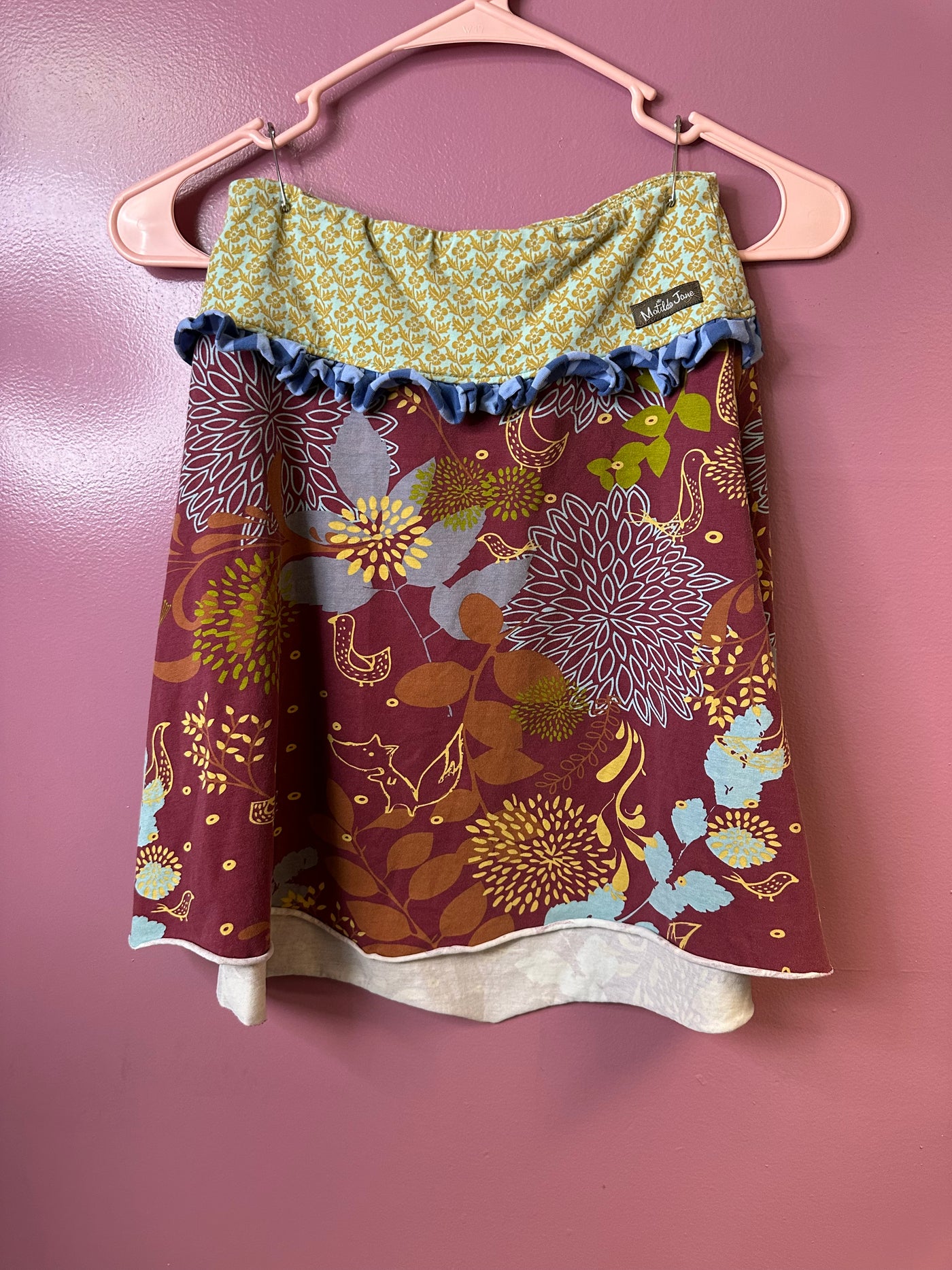 Girls 10 Matilda Jane Flowers and Birds Skirt