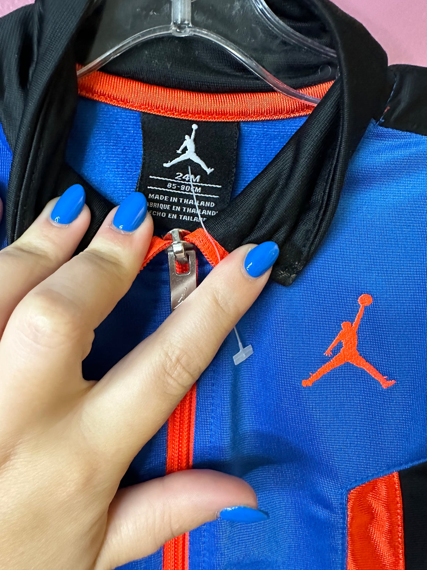 Boys 24 mo Blue Orange Air Jordan Jacket