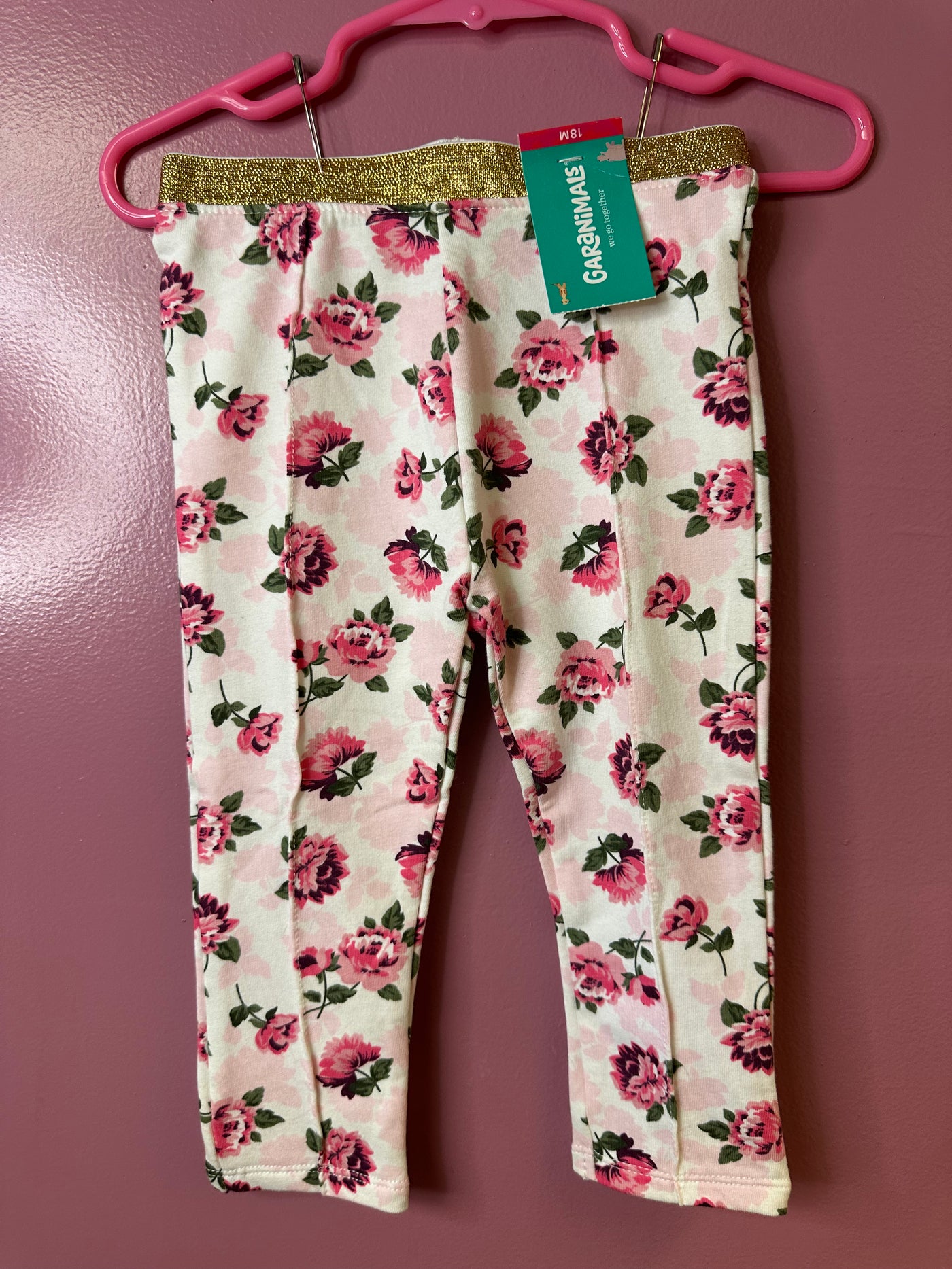 Girls 18mo NEW Flowered Pants