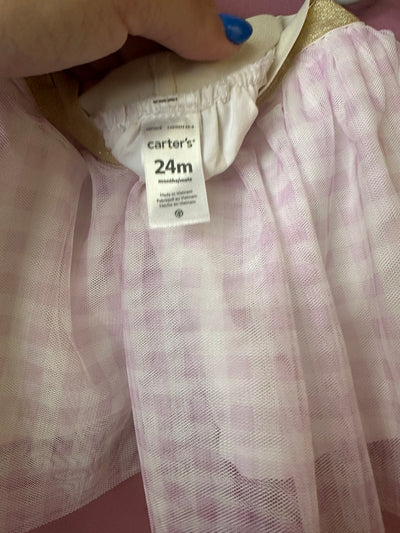 Girl 24m Pink Plaid Skirt