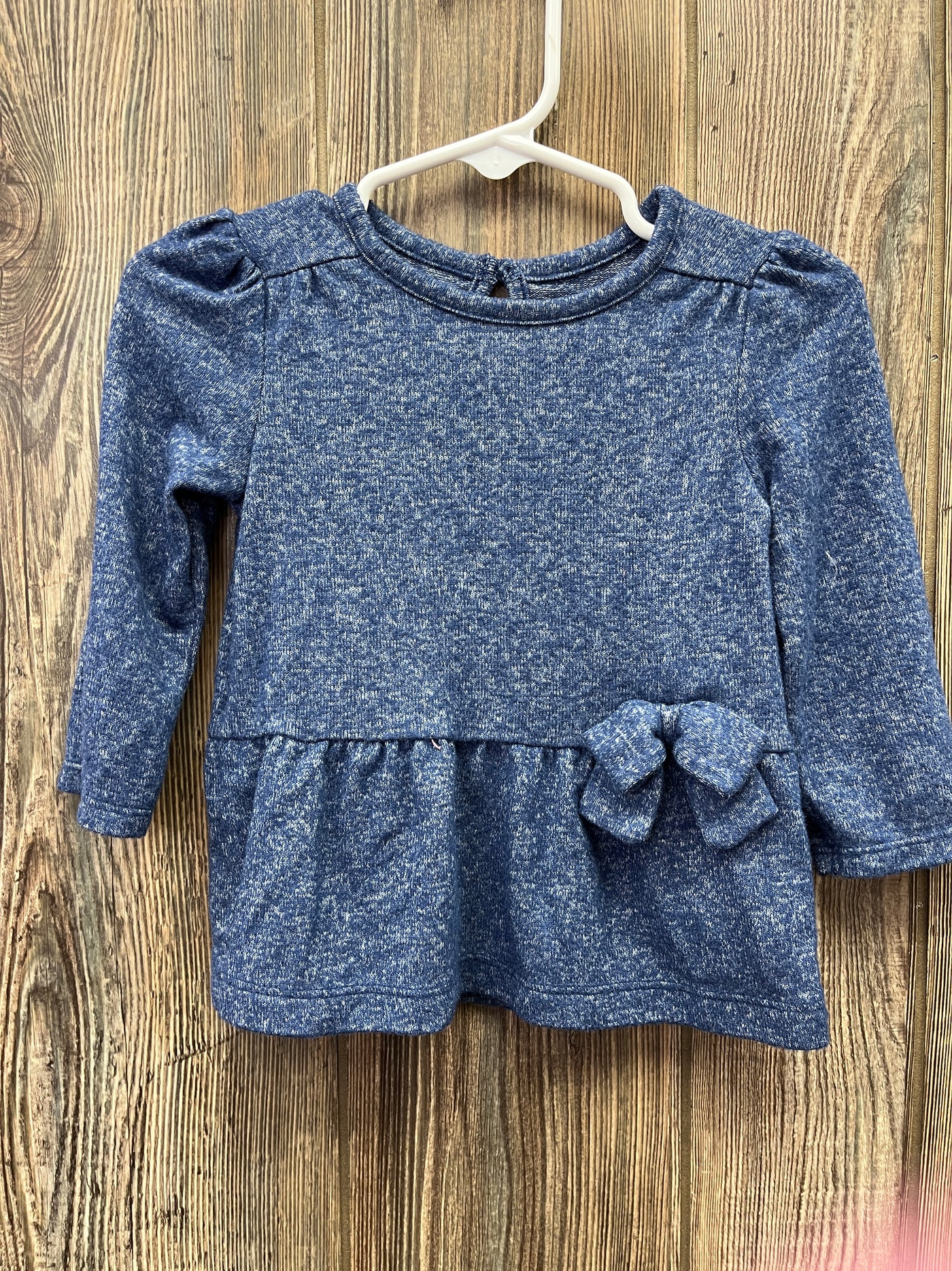 Girl 9 mo Blue Long Sleeve Flared Top